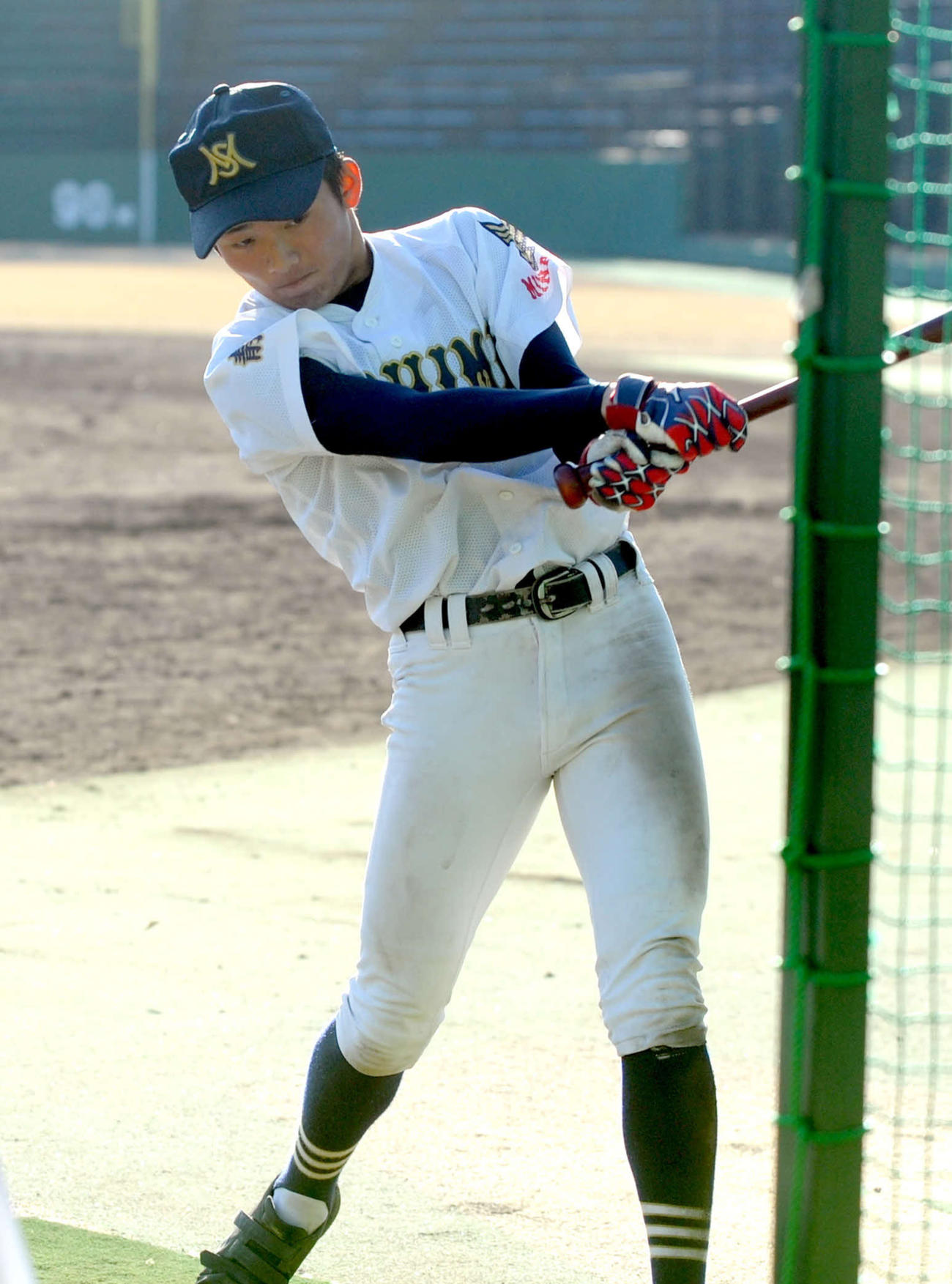 甲子園に向けて打力アップを狙う三島南・古川