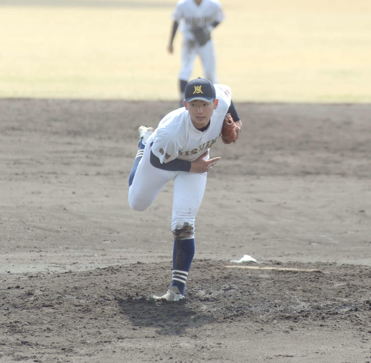 7回から登板し、3回1安打1失点と好投した前田