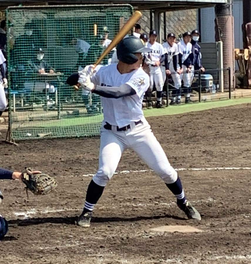 東山との練習試合で5打数2安打3打点と気を吐いた北海の工藤外野手（北海高校提供）