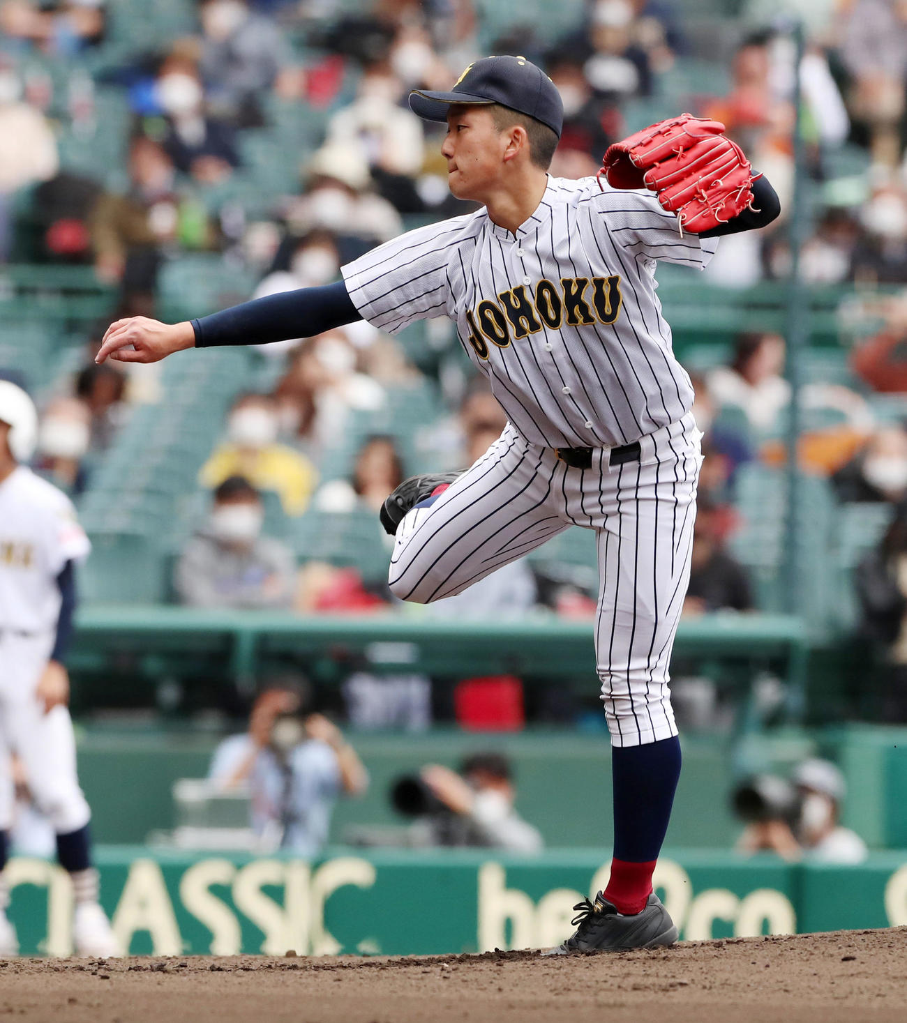 鳥取城北対三島南　三島南戦に先発する広田（撮影・加藤哉）