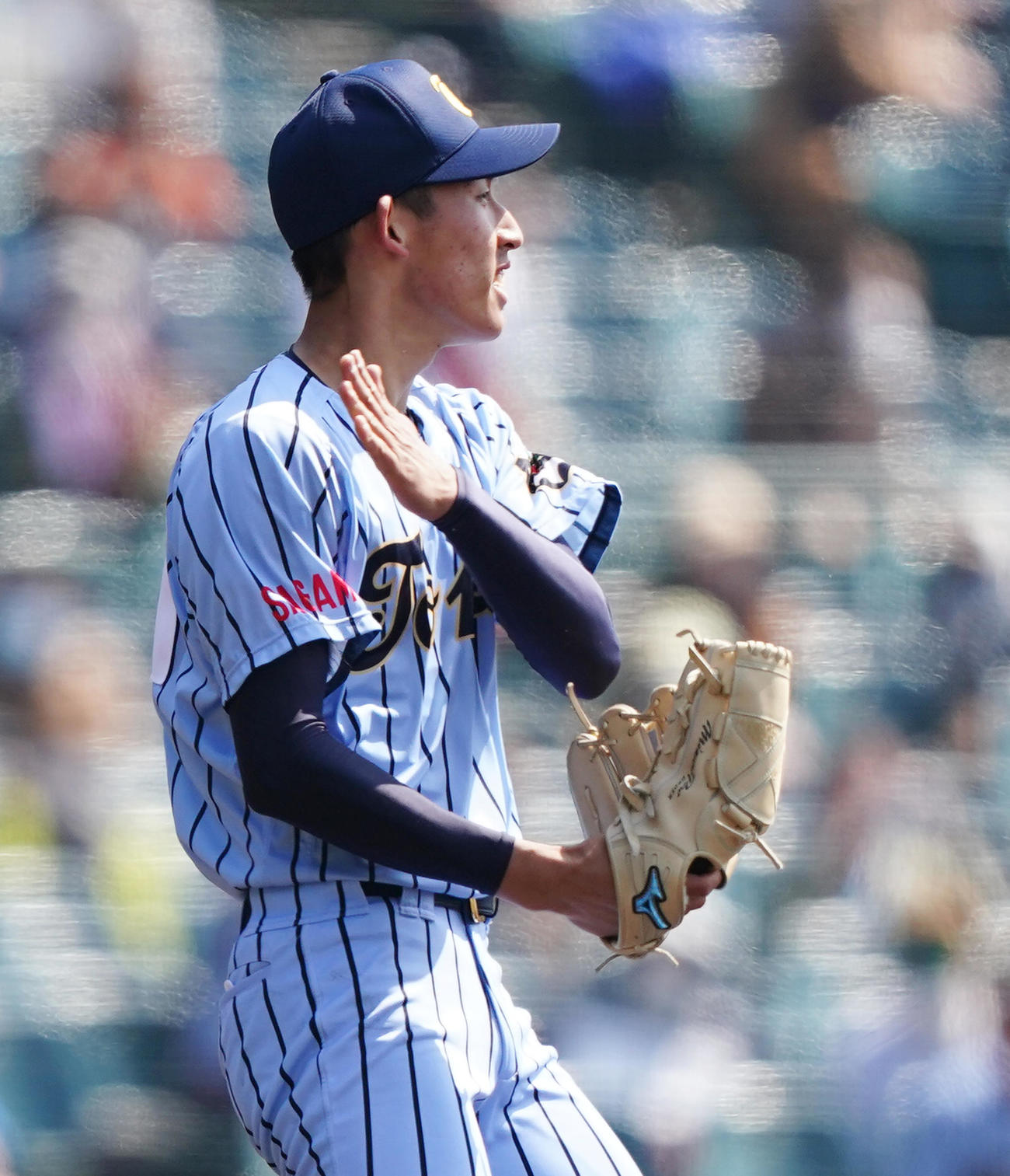 鳥取城北に勝利し、喜ぶ東海大相模・石田（撮影・菅敏）