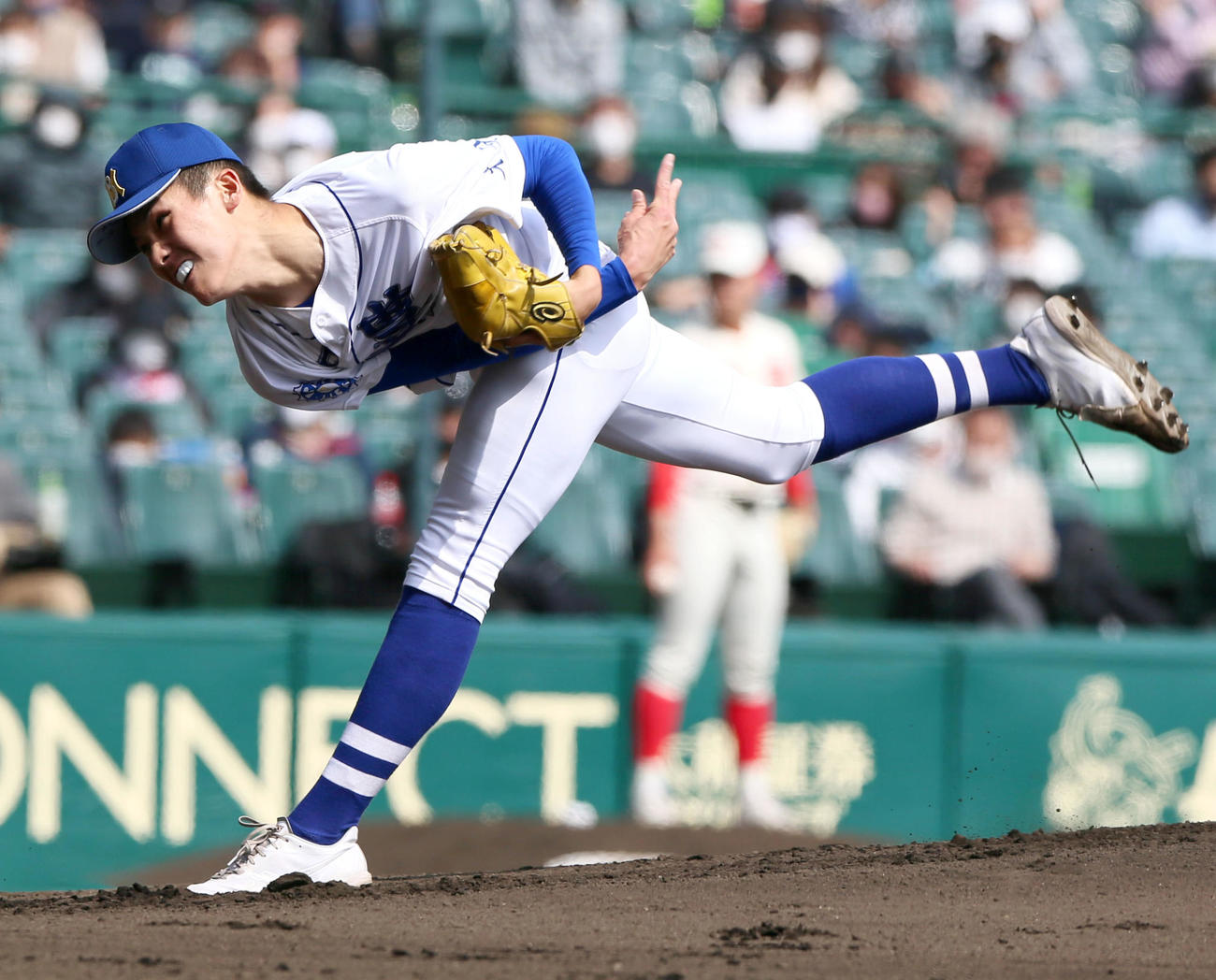 明豊対智弁学園　明豊先発の京本（撮影・上山淳一）