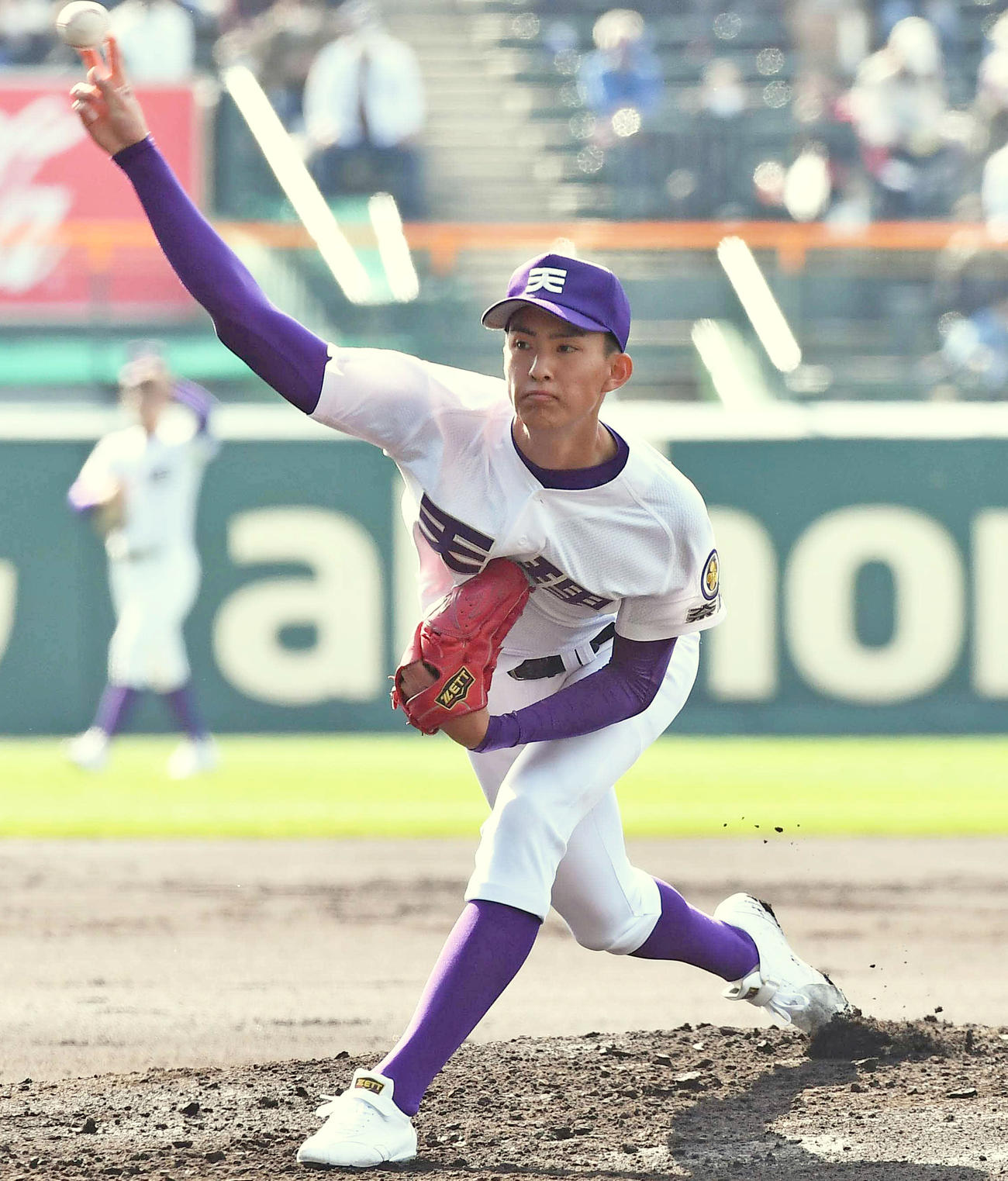 20日、宮崎商戦に先発した天理・達