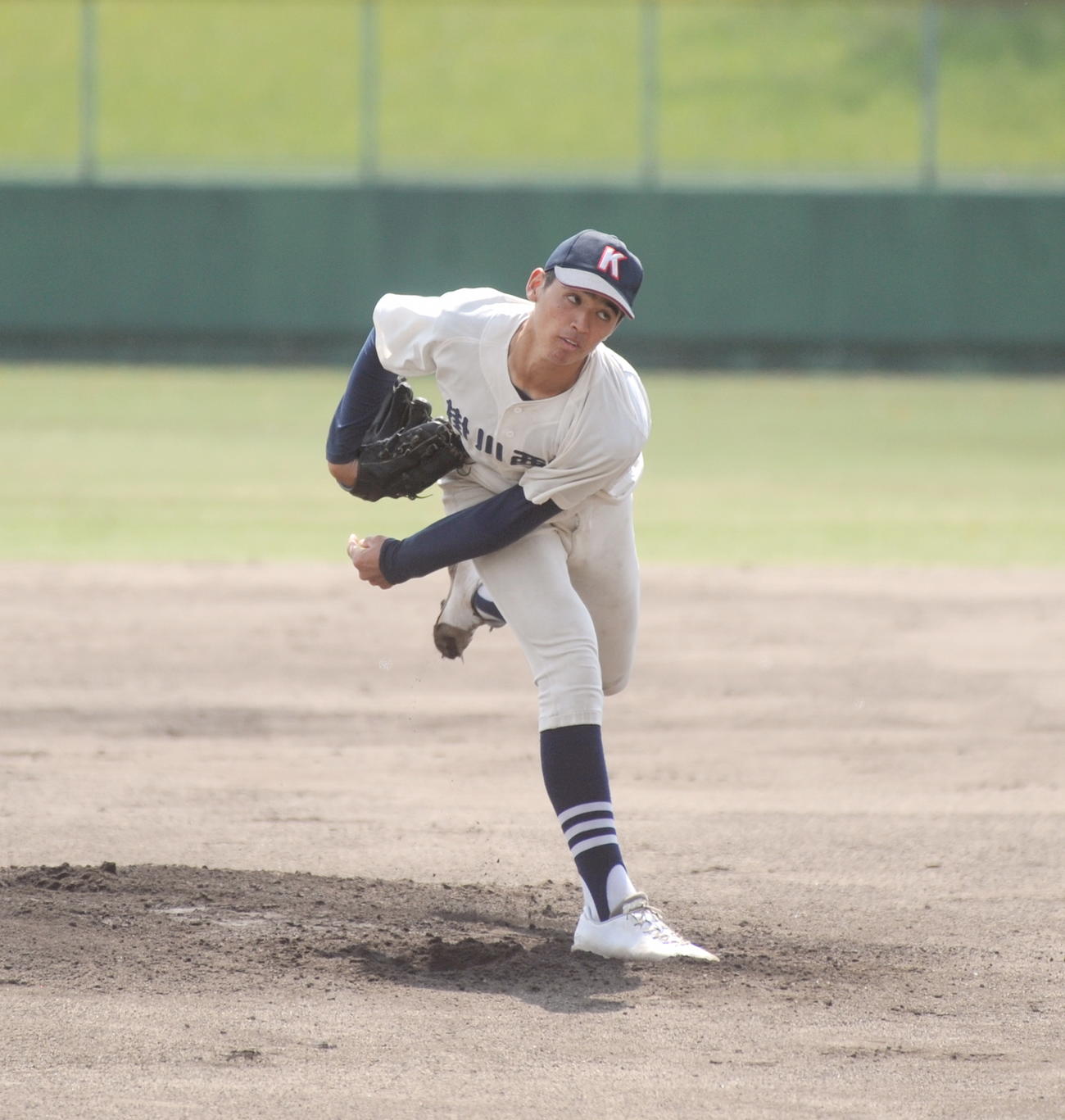 無四球完投勝利を挙げた掛川西の沢山