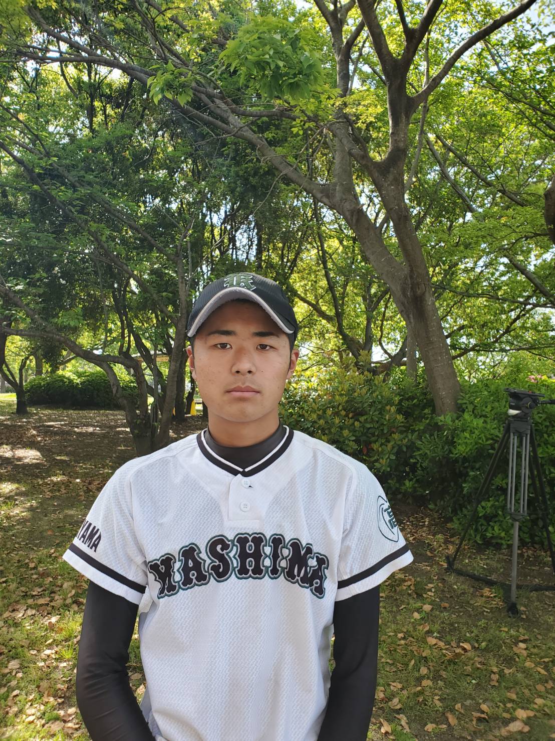 左手の先天性四肢障害を抱えながらエースとして奮闘する神島・笠松子龍投手