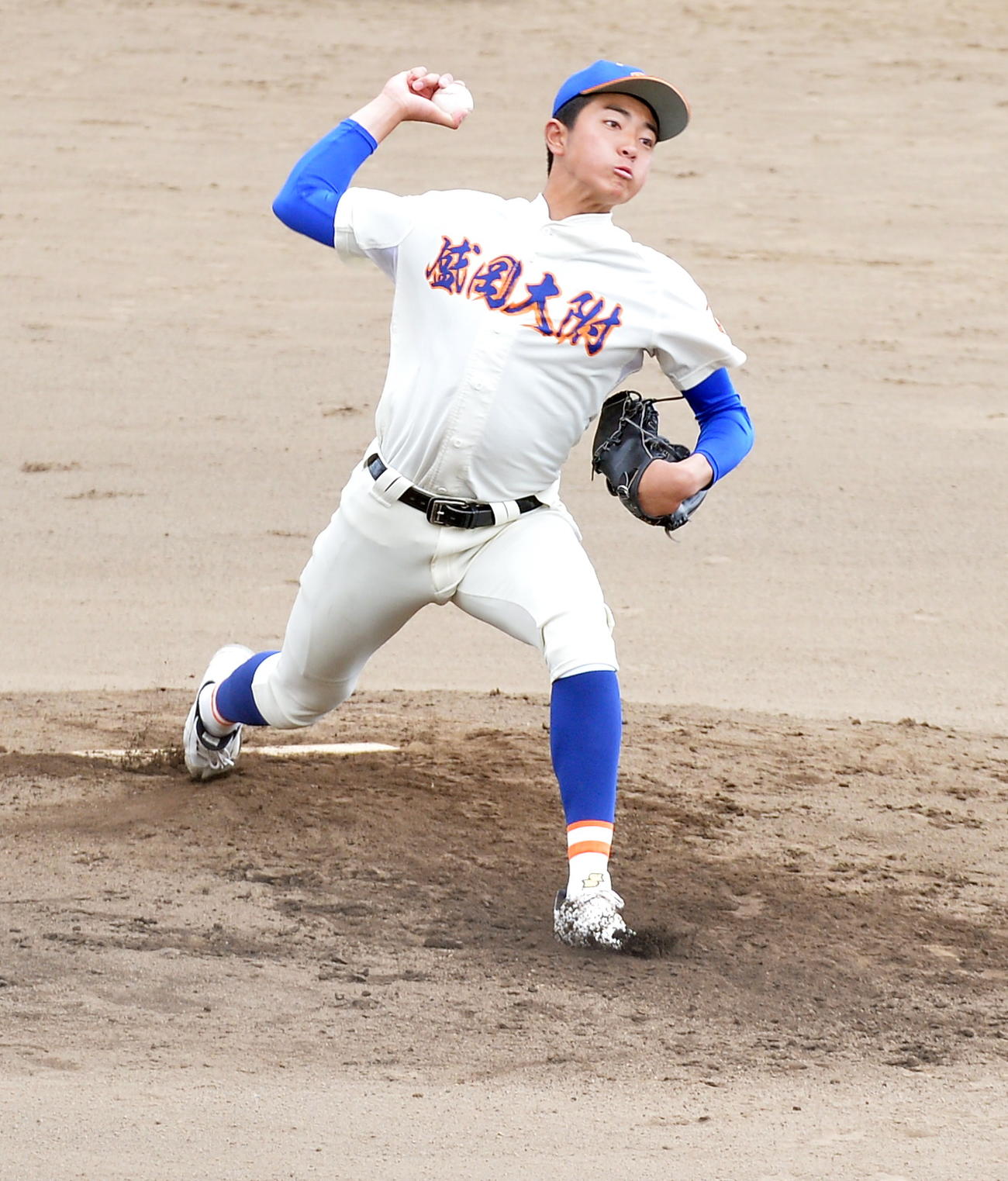 4回を投げ、毎回の8奪三振をマークした盛岡大付・千葉
