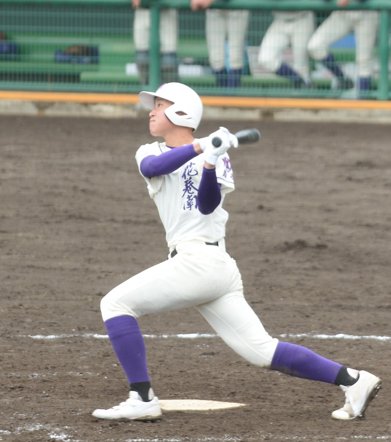 3安打3打点と活躍した花巻南・澤田（撮影・濱本神威）
