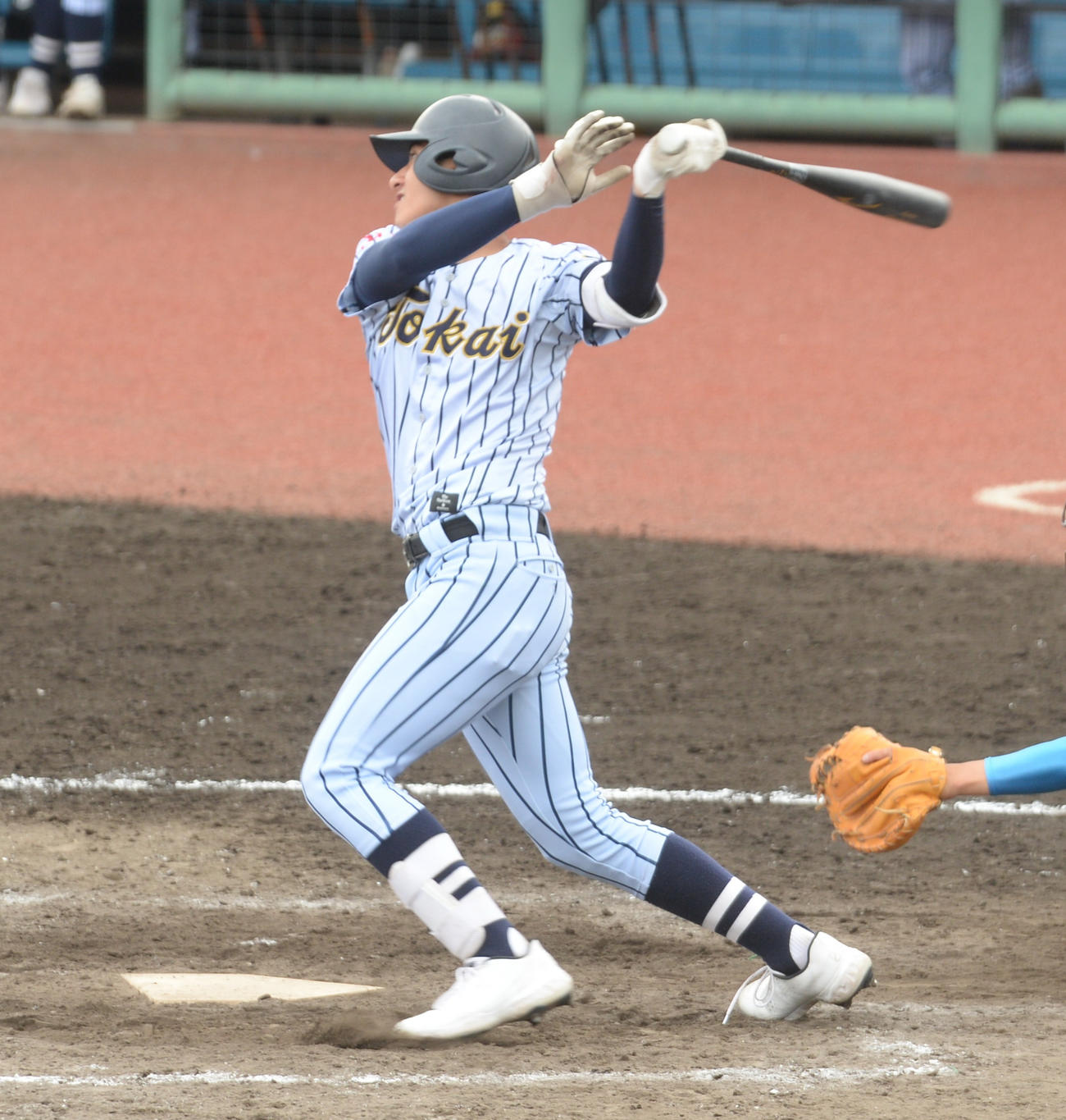 2安打3打点と活躍した東海大山形・田端（撮影・濱本神威）