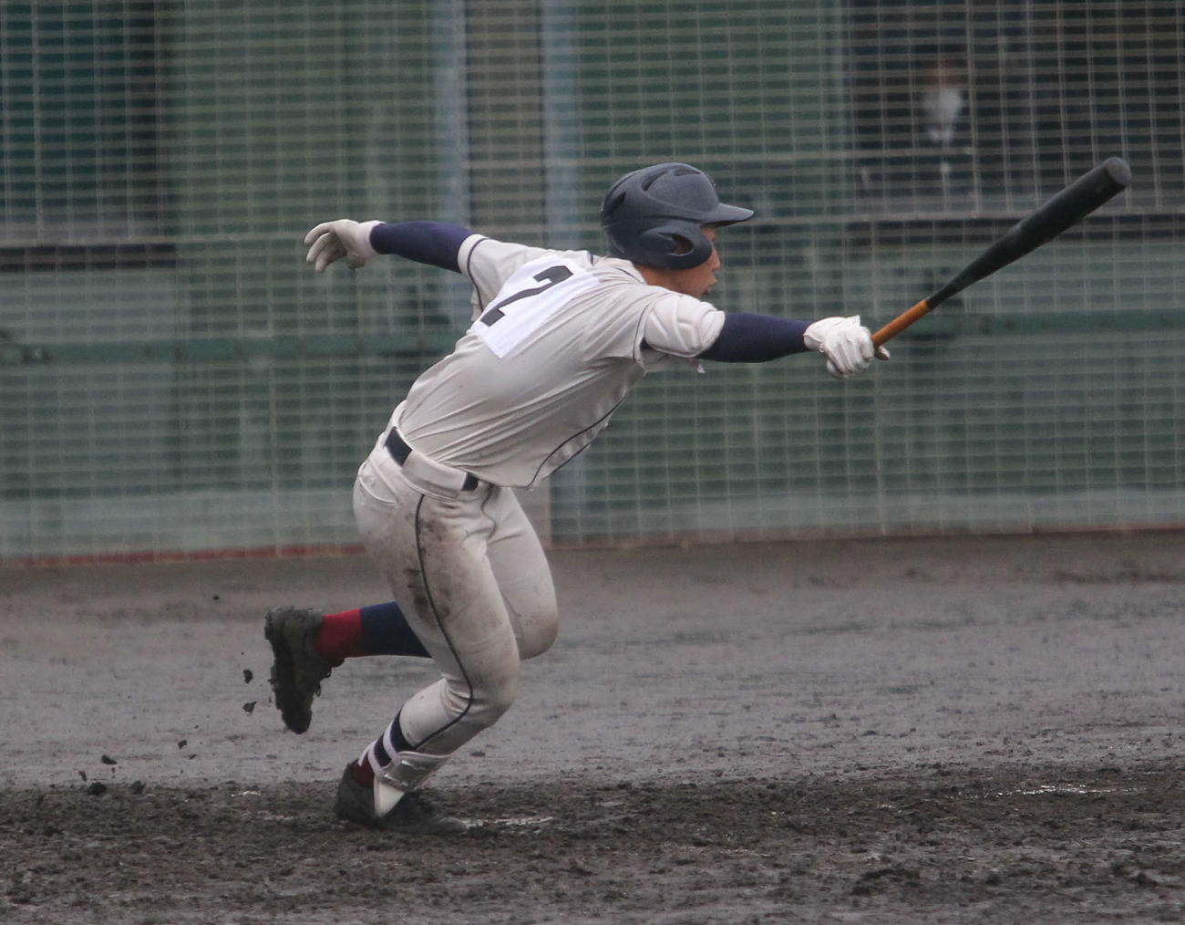 1－1の7回1死満塁、関根学園・大竹が勝ち越しの2点左前打