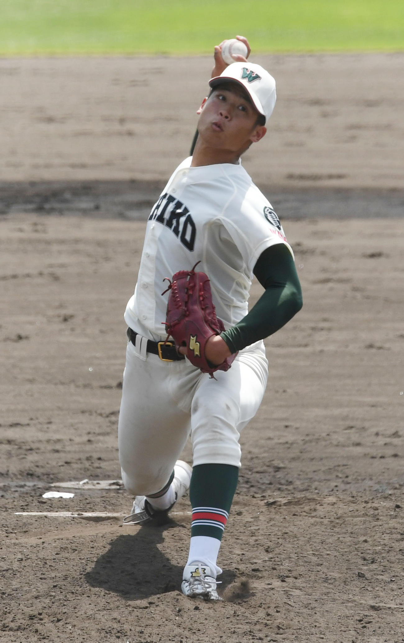 智弁和歌山対市和歌山　6回から登板し5失点した市和歌山・小園（撮影・和賀正仁）