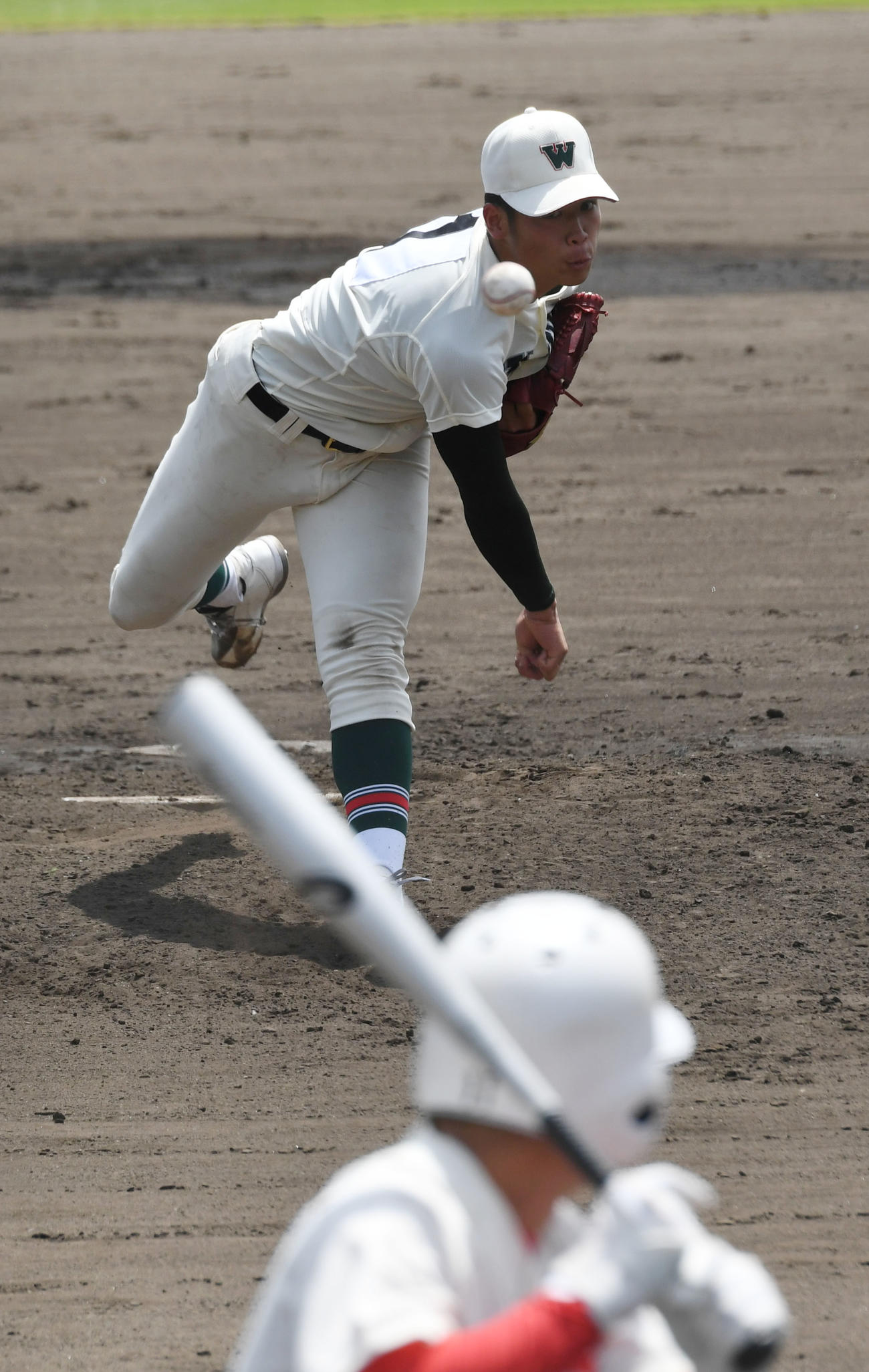 智弁和歌山対市和歌山　6回から登板し5失点した市和歌山・小園（撮影・和賀正仁）