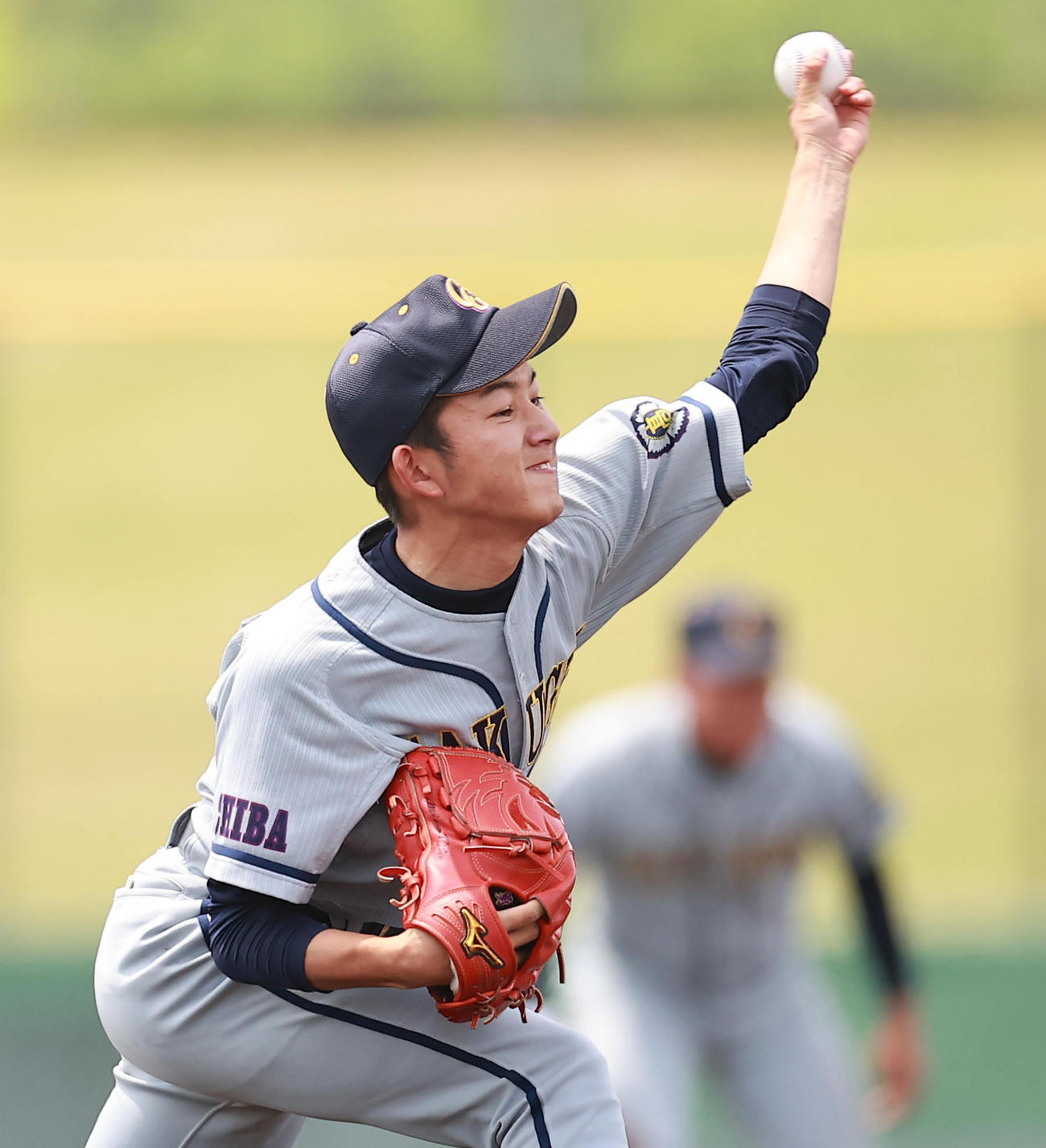 千葉学芸対関東第一　力投する千葉学芸先発の北田（撮影・野上伸悟）