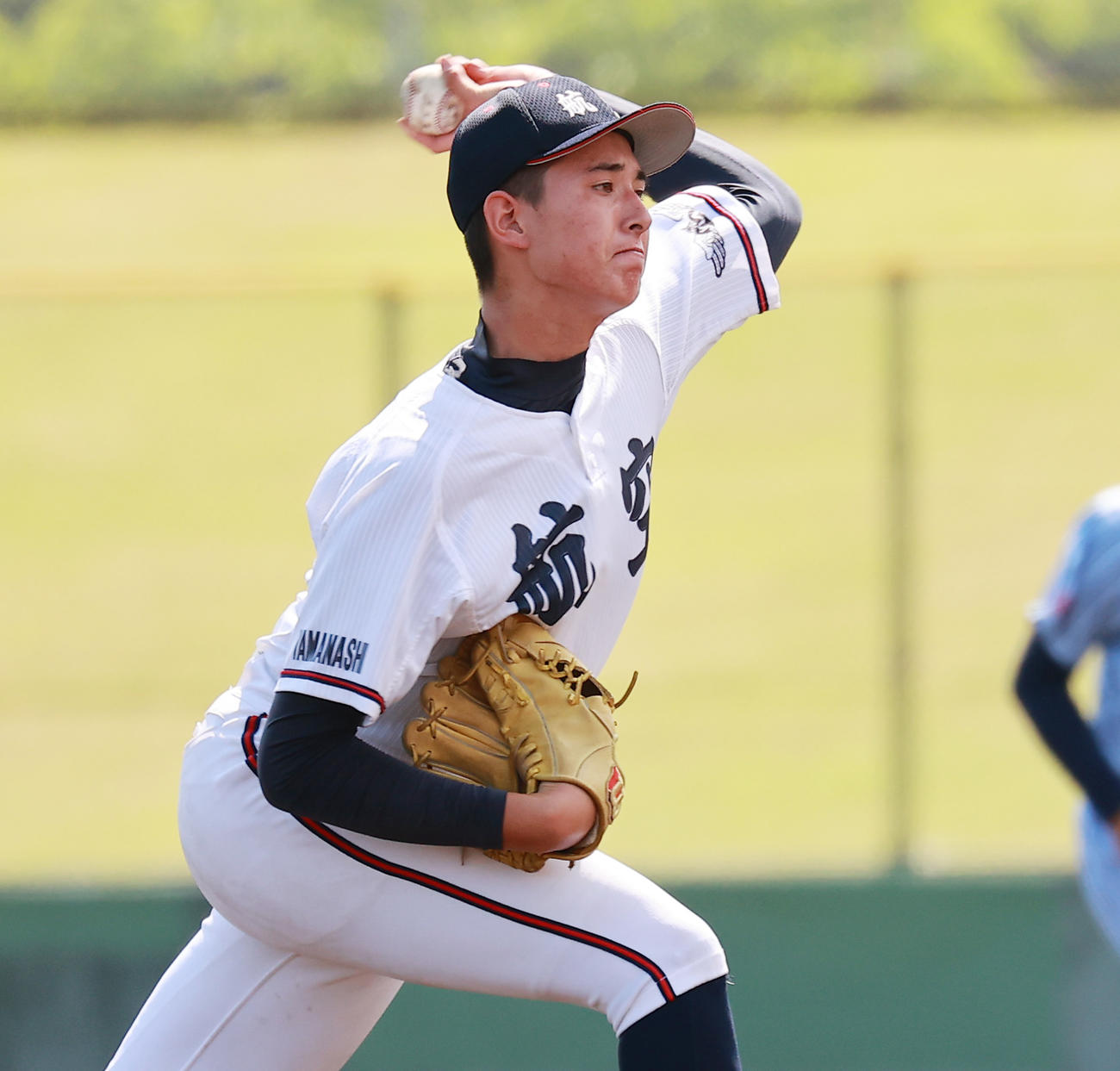 東海大相模対日本航空　力投する日本航空のヴァデルナ（撮影・野上伸悟）