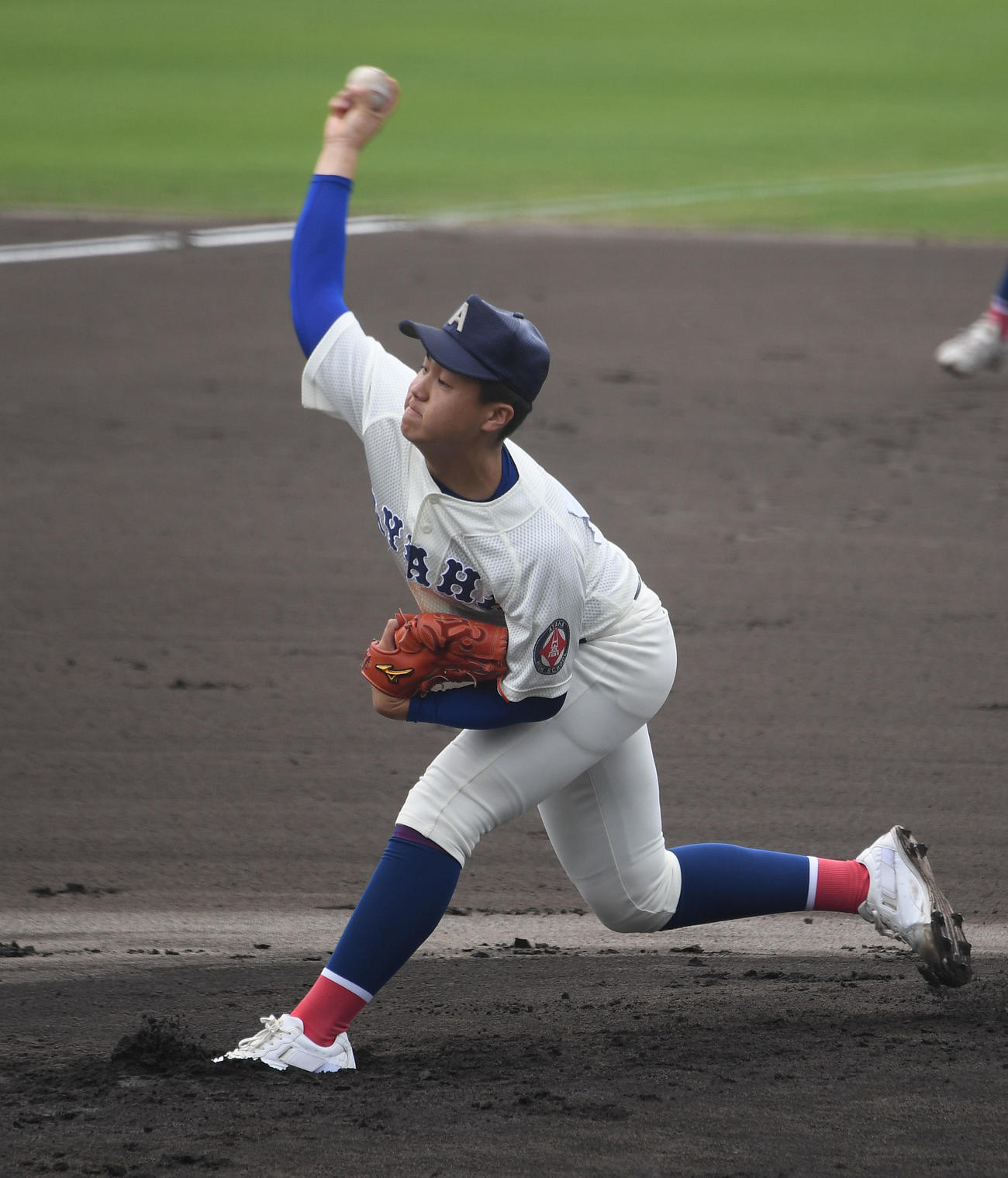 綾羽対大阪桐蔭　綾羽先発の矢野（撮影・滝沢美穂子）