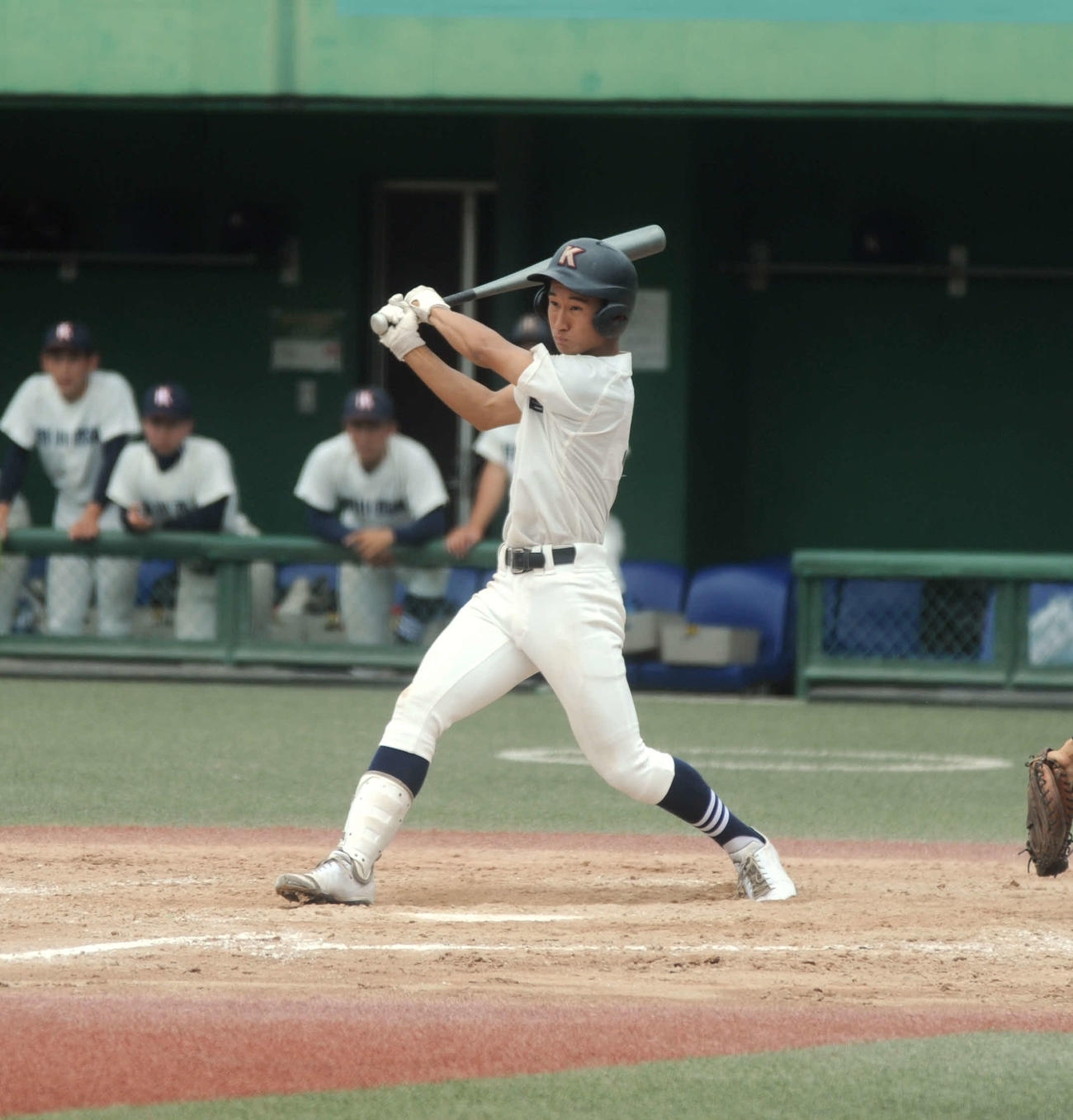 今大会打率5割の活躍を見せた掛川西の狩俣