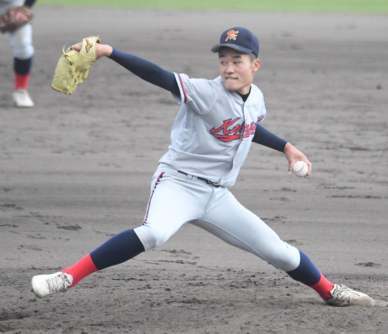 京都国際対智弁学園　京都国際2番手投手・森下（撮影・滝沢美穂子）