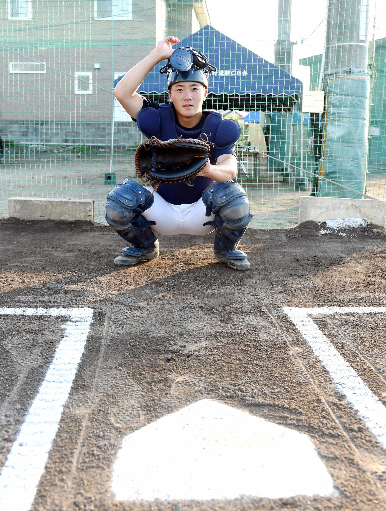 2年ぶりの甲子園出場を目指す秋田中央・野呂田主将（撮影・山田愛斗）