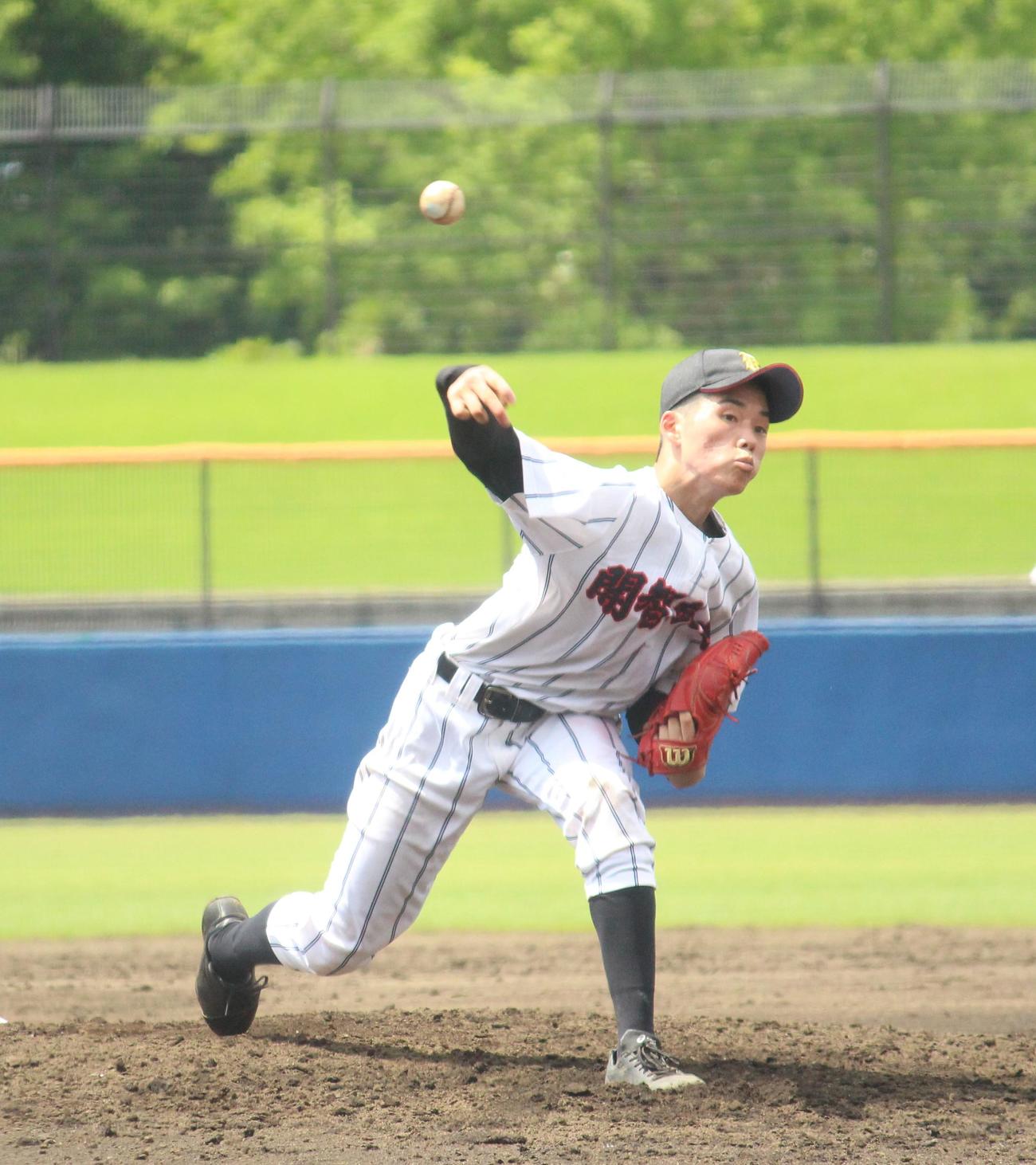 開智未来対宮代　先発し力投する開智未来・浅沼投手（撮影・保坂恭子）