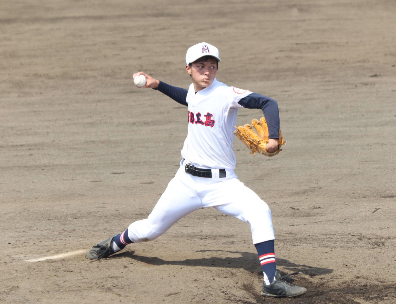 瑞穂農芸対町田工　8回2安打1失点の好投で勝利に貢献した町田工・金田唯斗（撮影・阿部泰斉）