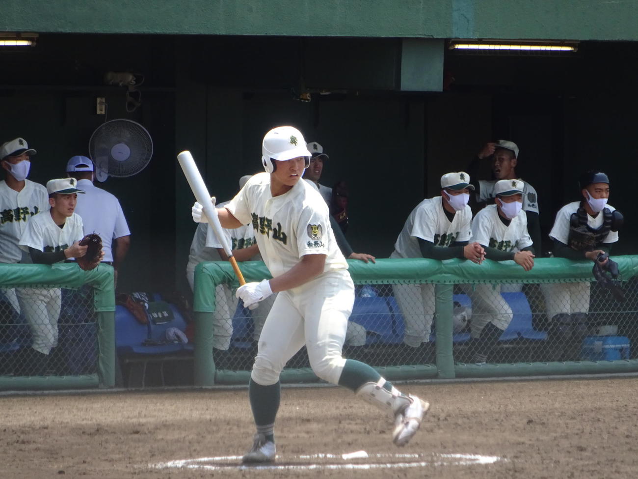 2打数1安打2打点で夏の初戦を終えた高野山・渡辺（撮影・加藤裕一）