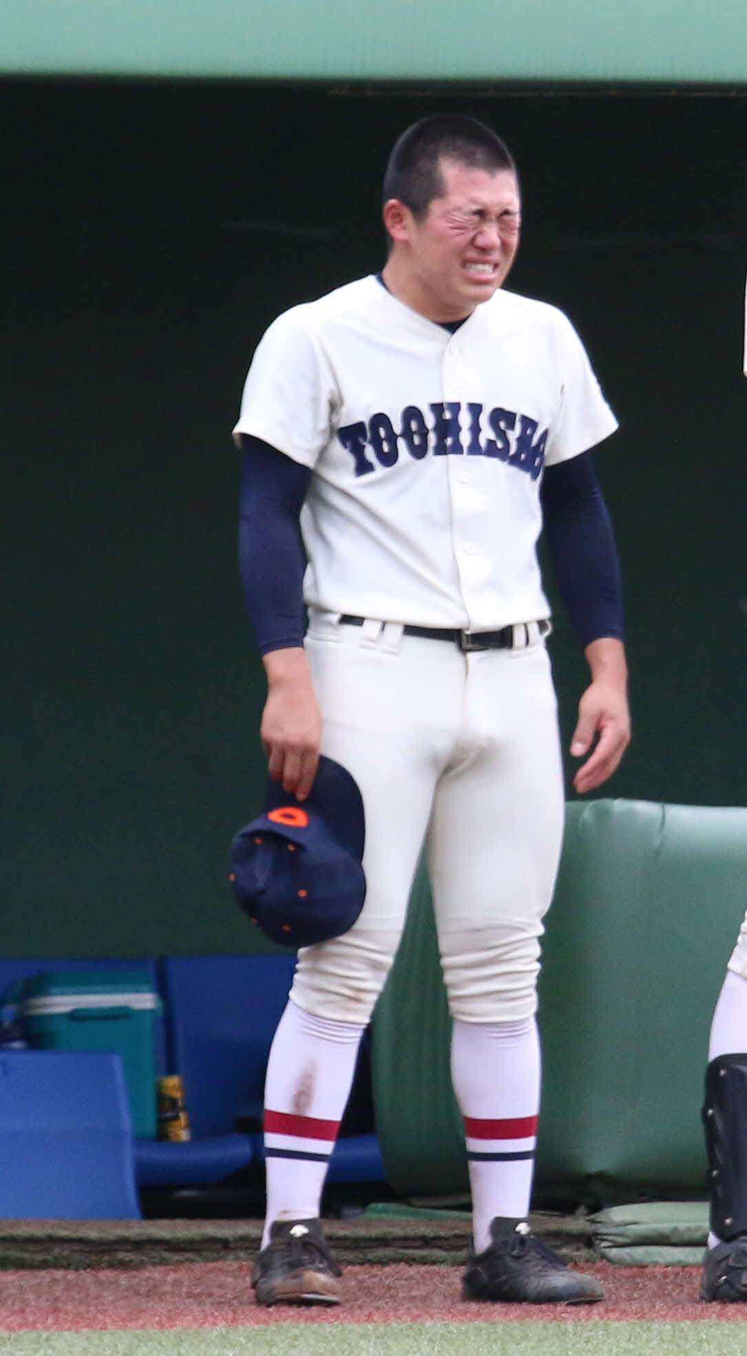 白鴎大足利対栃木商　試合に敗れ、涙を流す栃木商・長瀬和志主将（撮影・木下大輔）