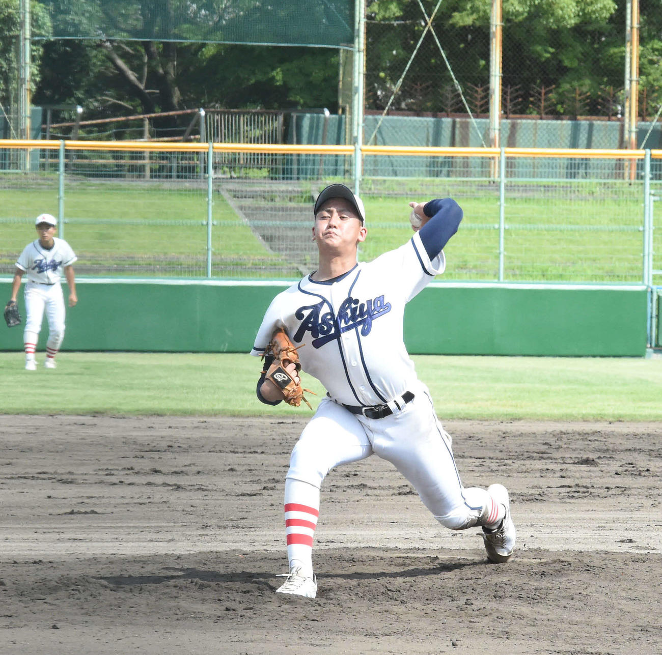 三木戦に先発した芦屋・阪本偲