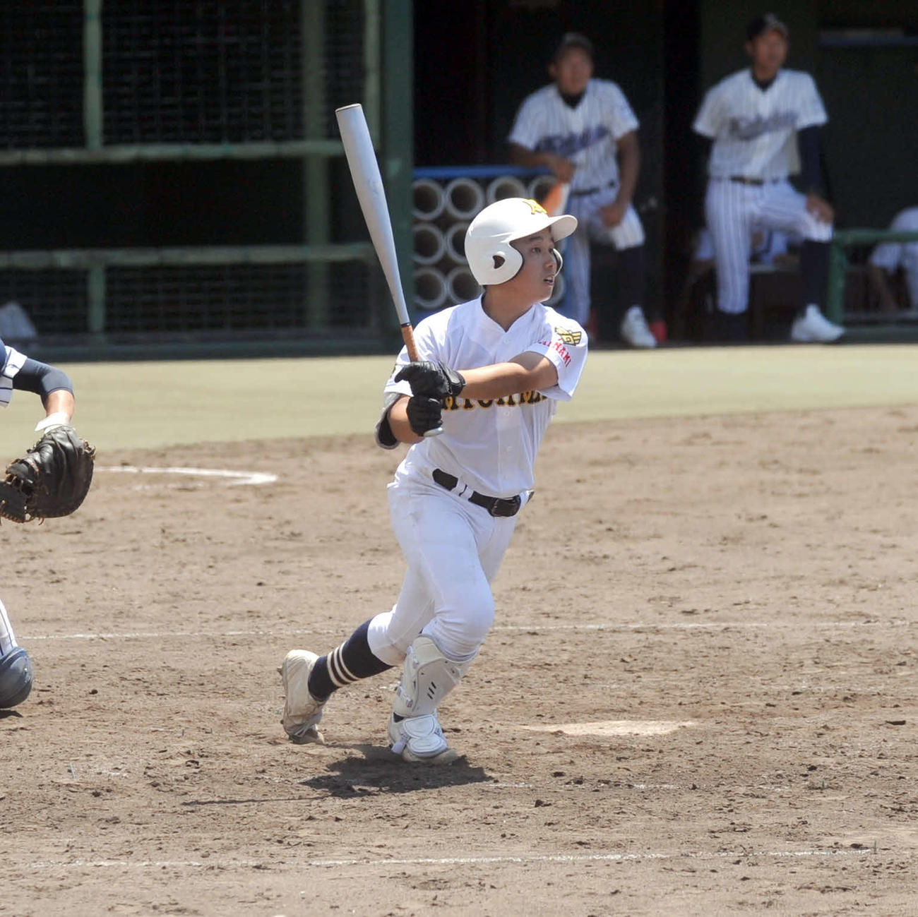 4回に一時勝ち越しとなる3ランを放った三島南の深瀬涼