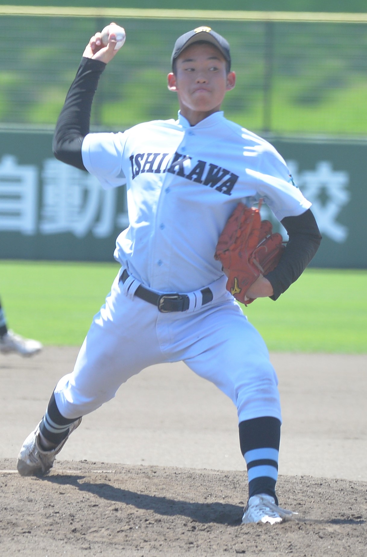 福島東対学法石川　先発した学法石川・高橋（撮影・佐藤究）