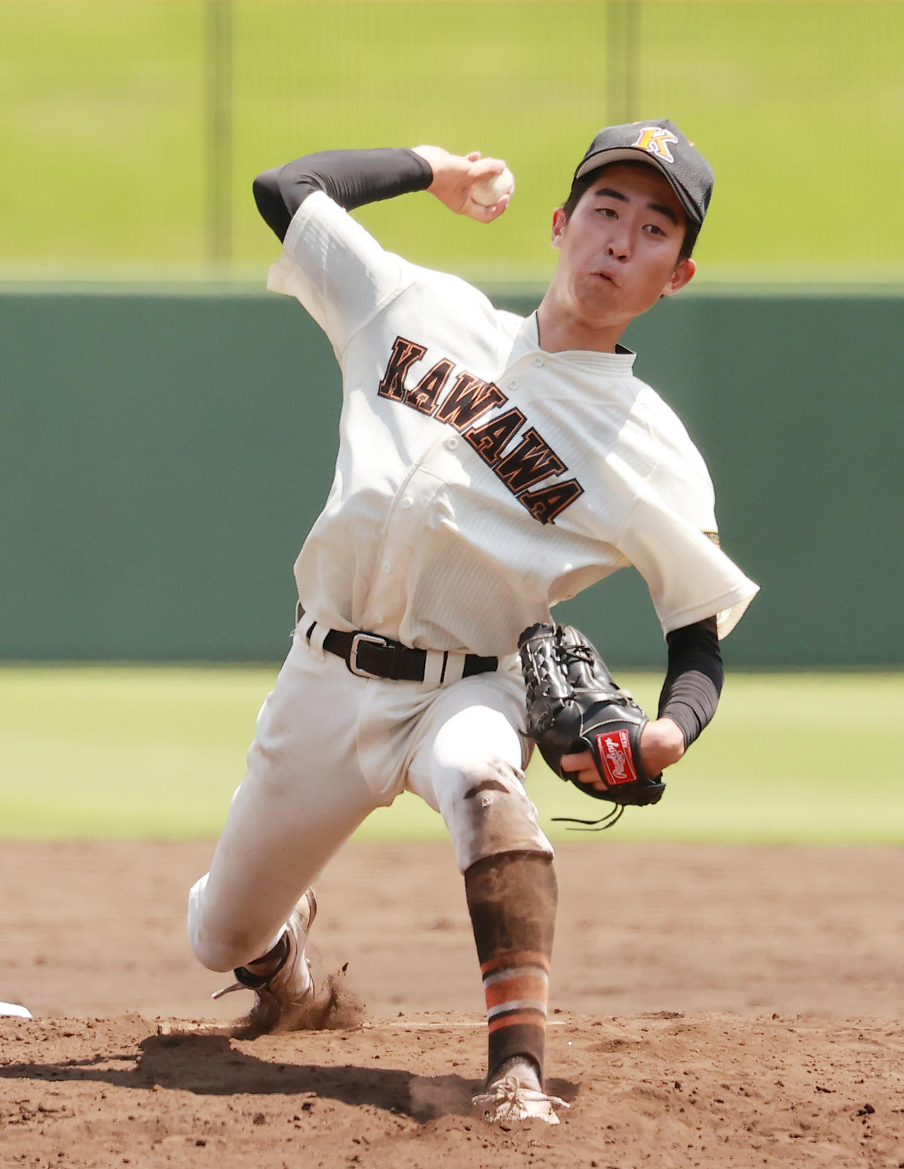 東海大相模対川和　力投する川和先発の吉田（撮影・野上伸悟）