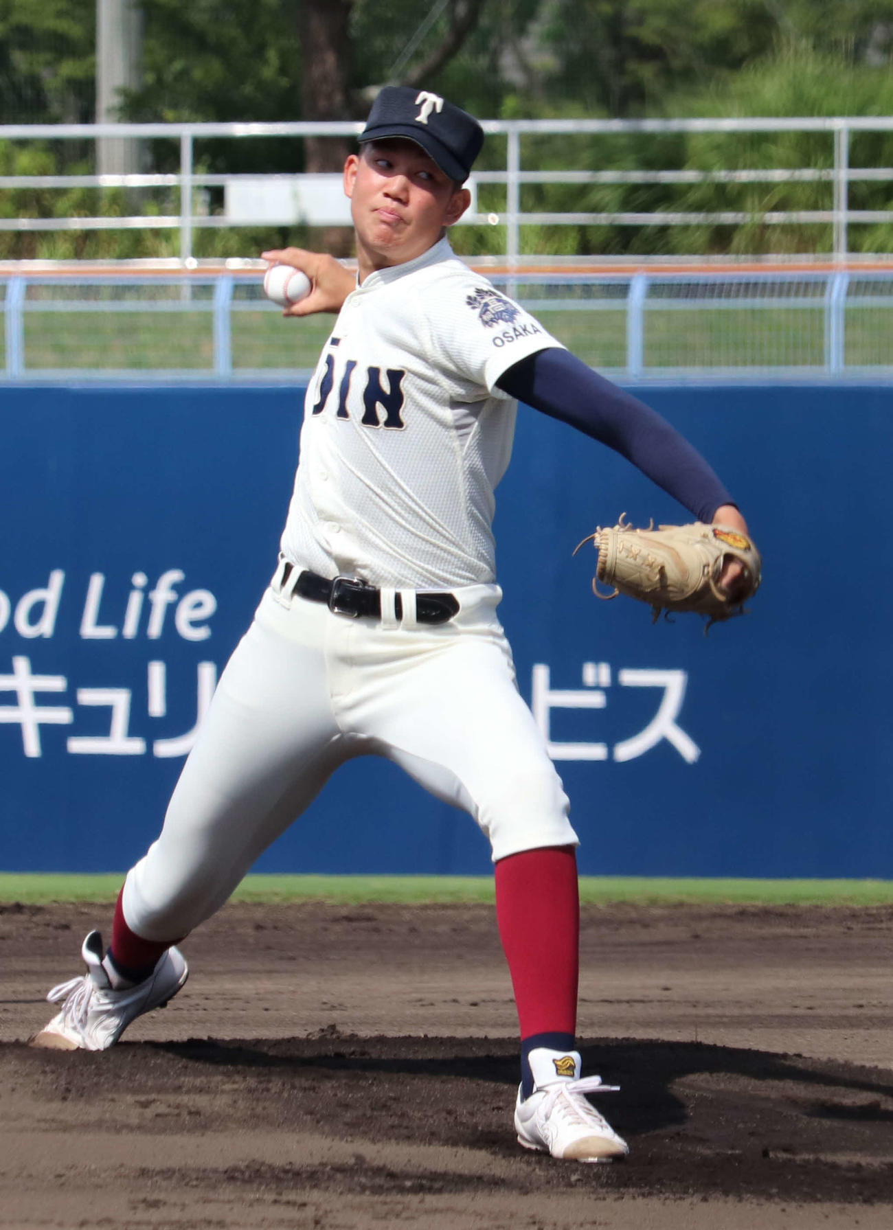 先発した川原嗣貴投手（2年）（撮影・三宅ひとみ）＝2021年7月23日、、大阪シティ信用金庫スタジアム
