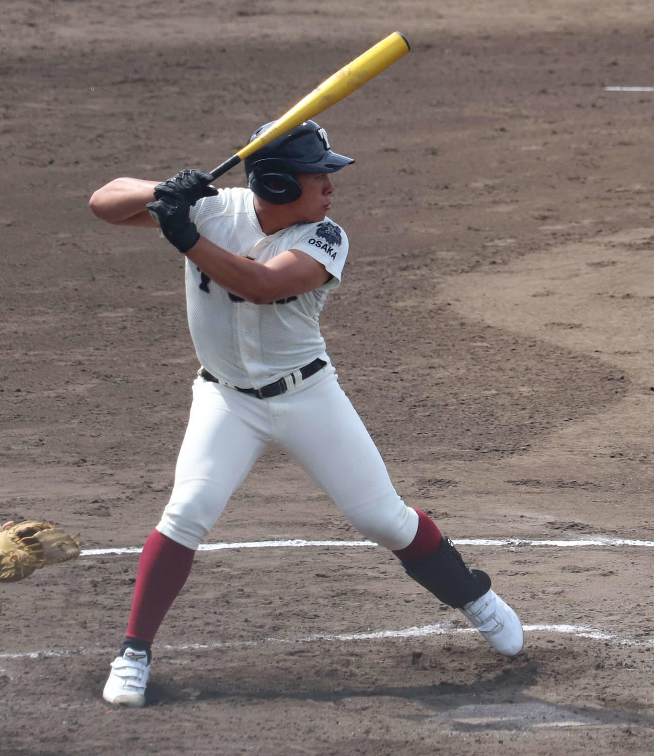 プロ注目の池田陵真外野手（3年）（撮影・三宅ひとみ）＝2021年7月23日、、大阪シティ信用金庫スタジアム