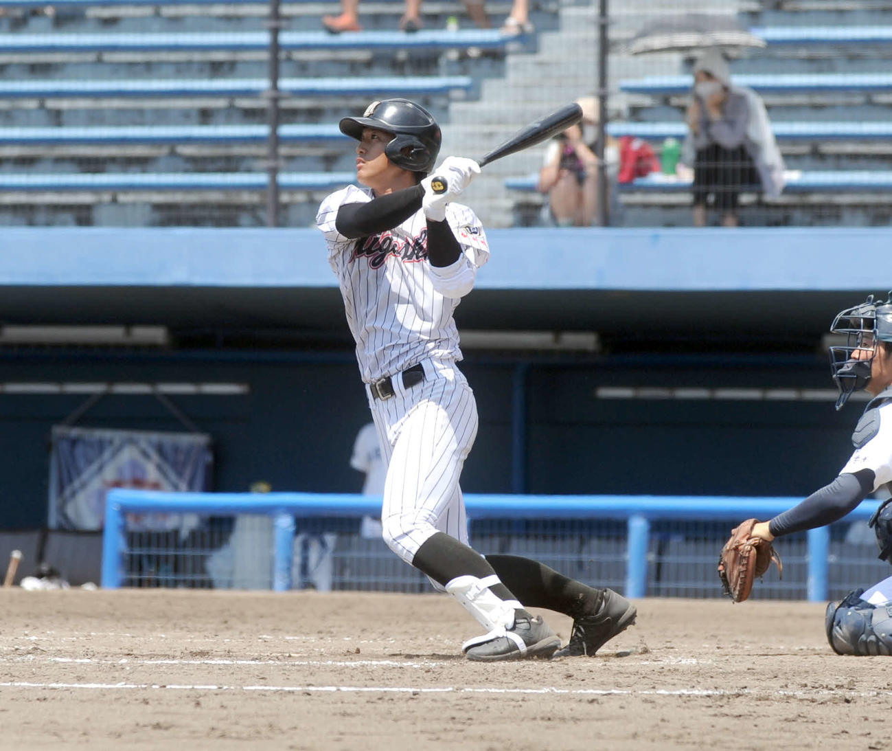 2安打1打点で勝利に貢献した磐田東の植田