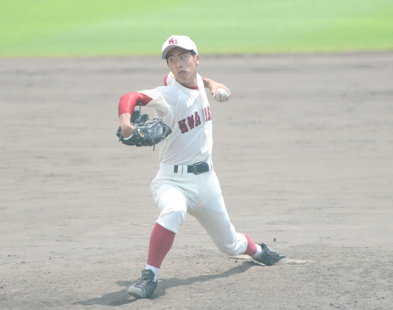 関西学院対社　7回1失点と好投した関西学院・森津（撮影・岡崎空日南太）