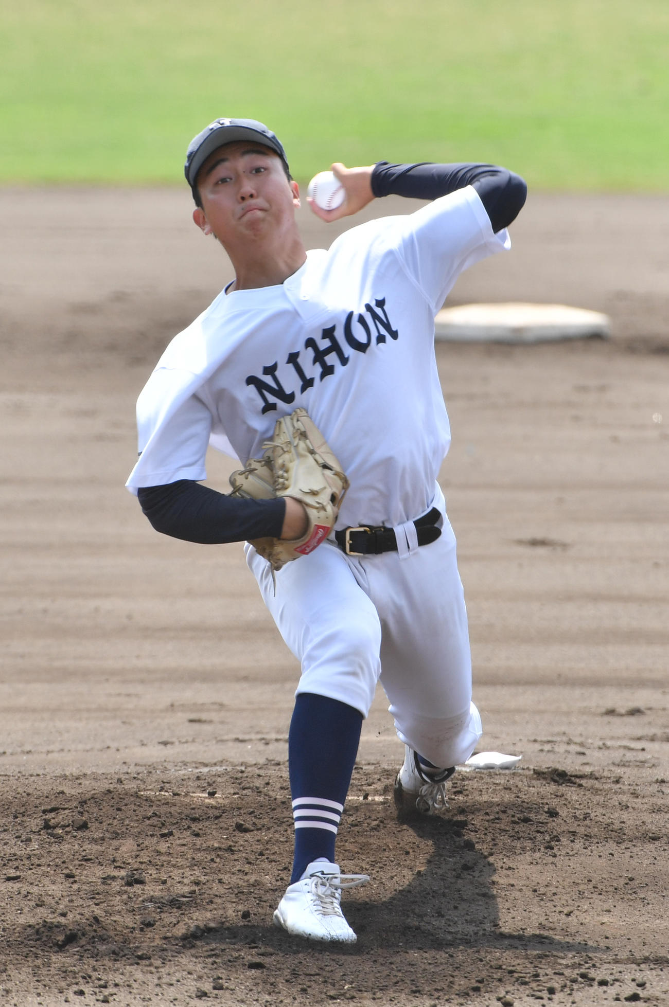 日大豊山対修徳　先発した日大豊山・玉井（撮影・柴田隆二）