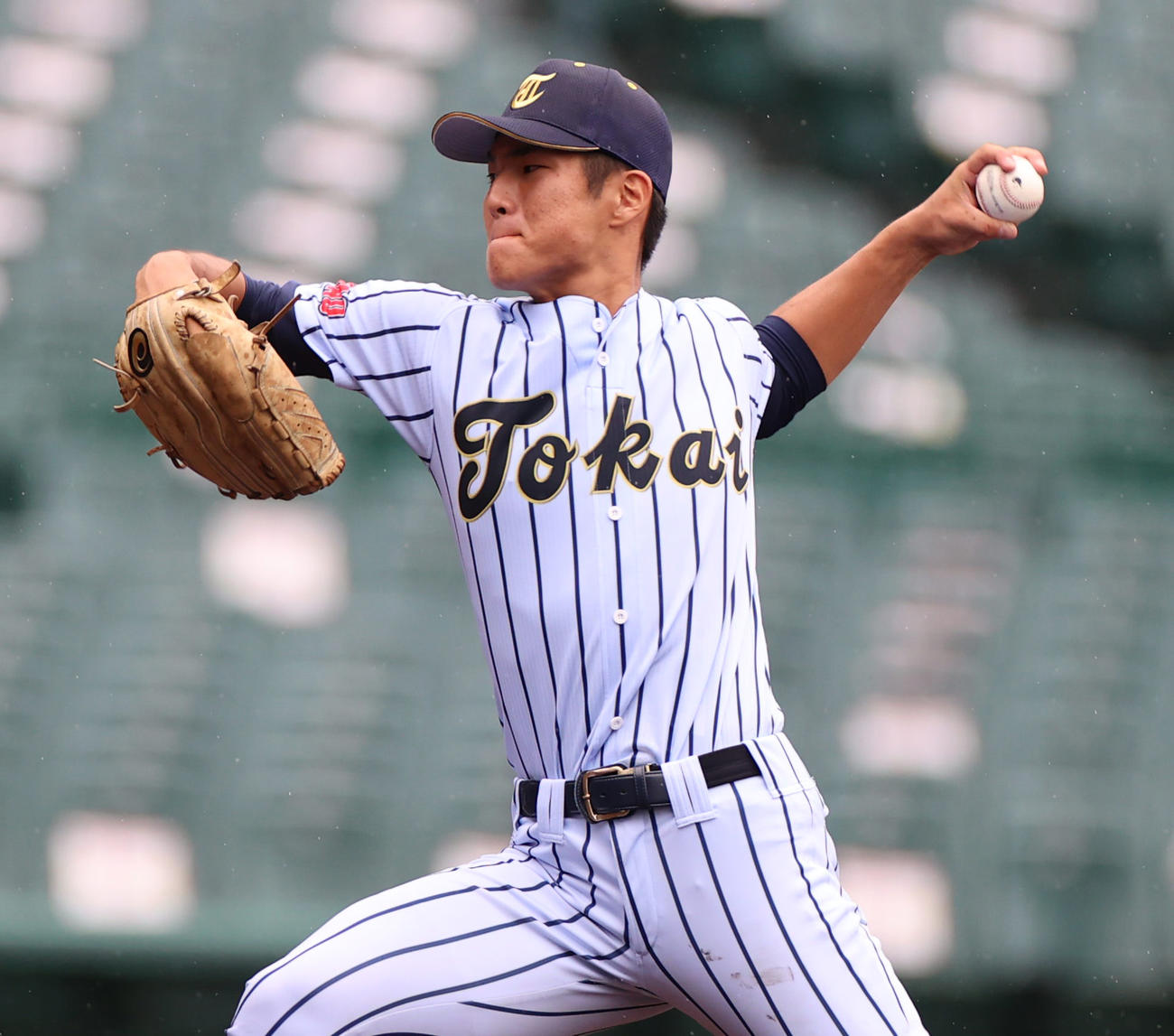 東海大菅生対大阪桐蔭　東海大菅生先発の桜井（撮影・清水貴仁）