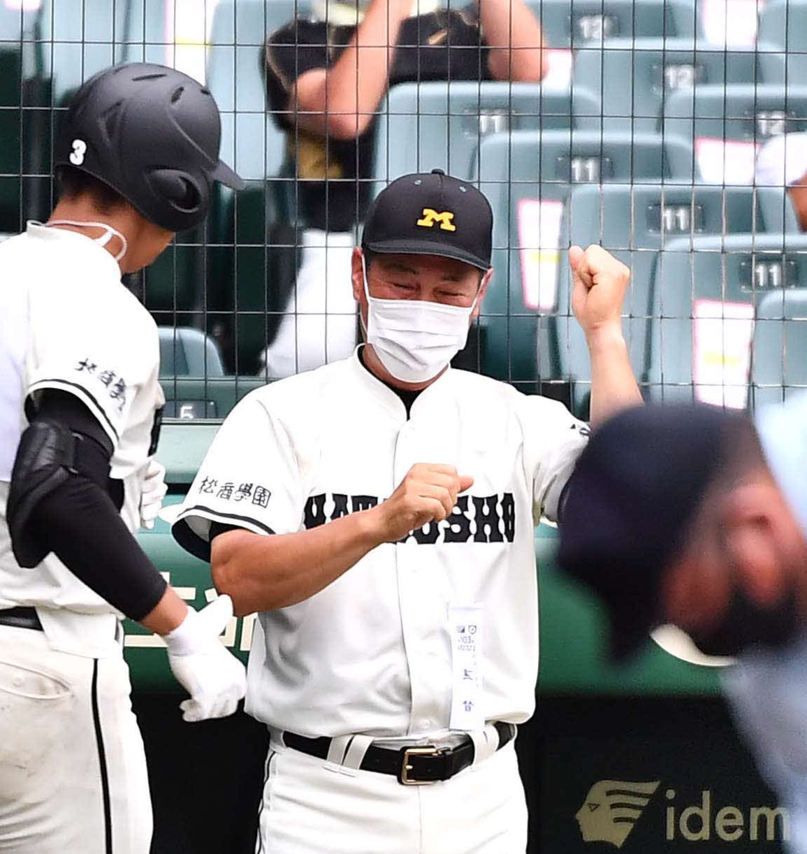 松商学園・足立監督（2021年8月11日撮影）