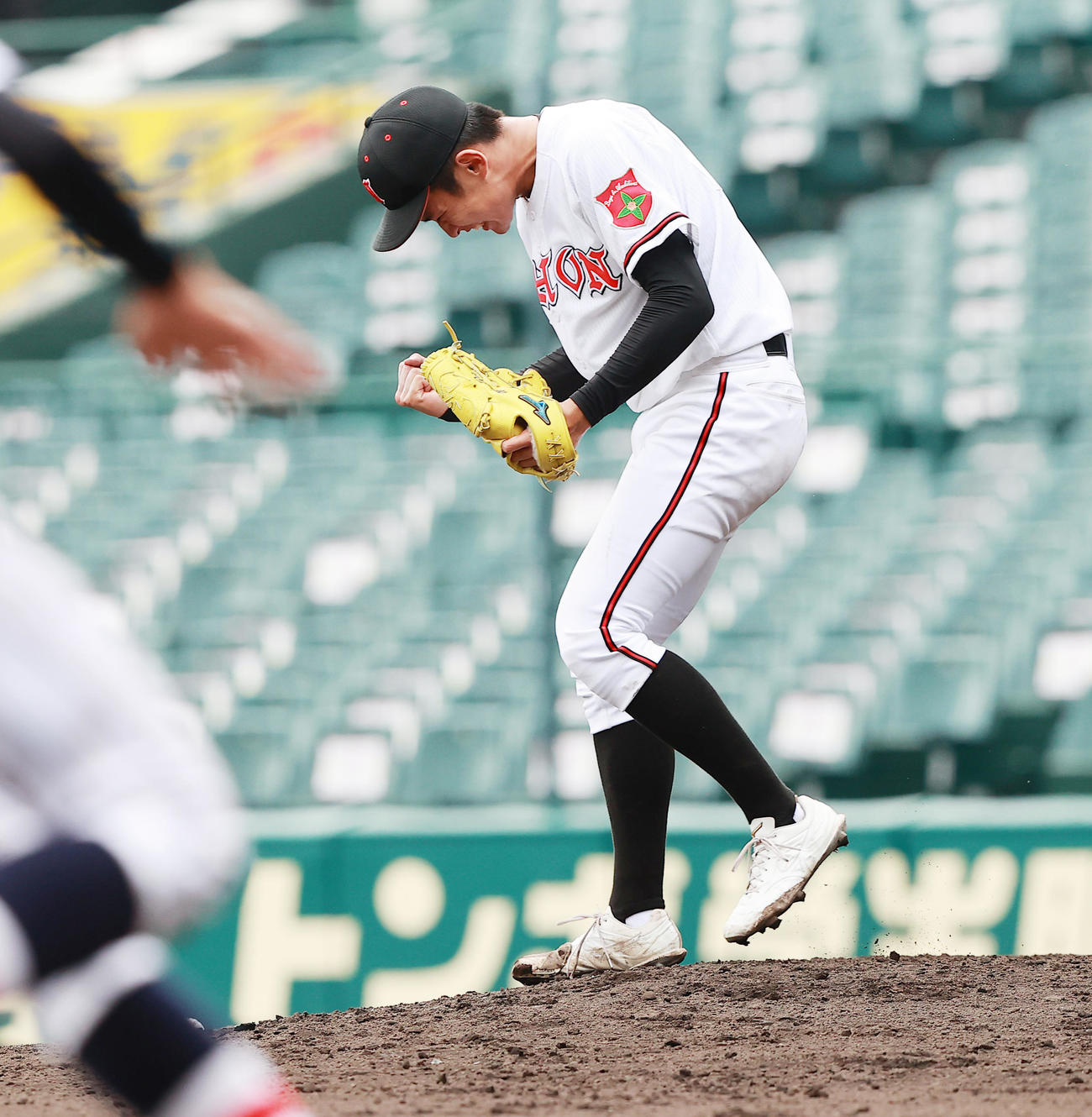 浦和学院対日大山形　ガッツポーズで勝利を喜ぶ日大山形・滝口（撮影・野上伸悟）