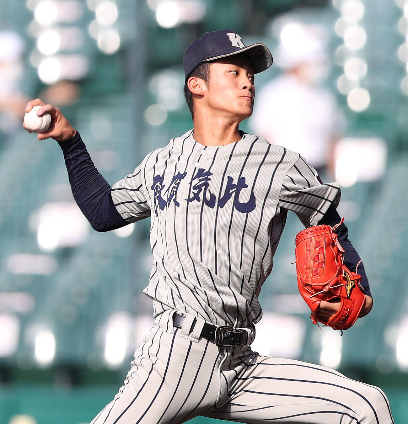 敦賀気比対京都国際　京都国際戦に先発する敦賀気比・本田（撮影・白石智彦）