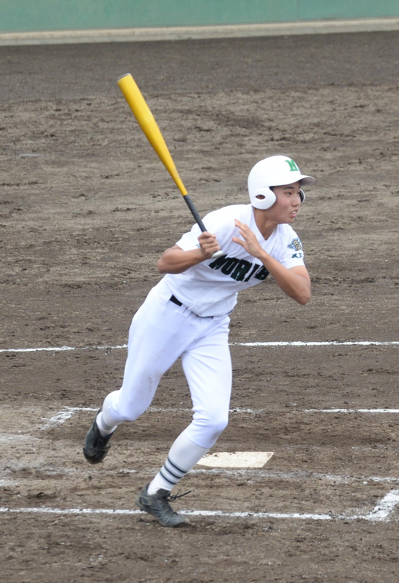 2安打1打点と投打で活躍した盛岡三・内田（撮影・濱本神威）