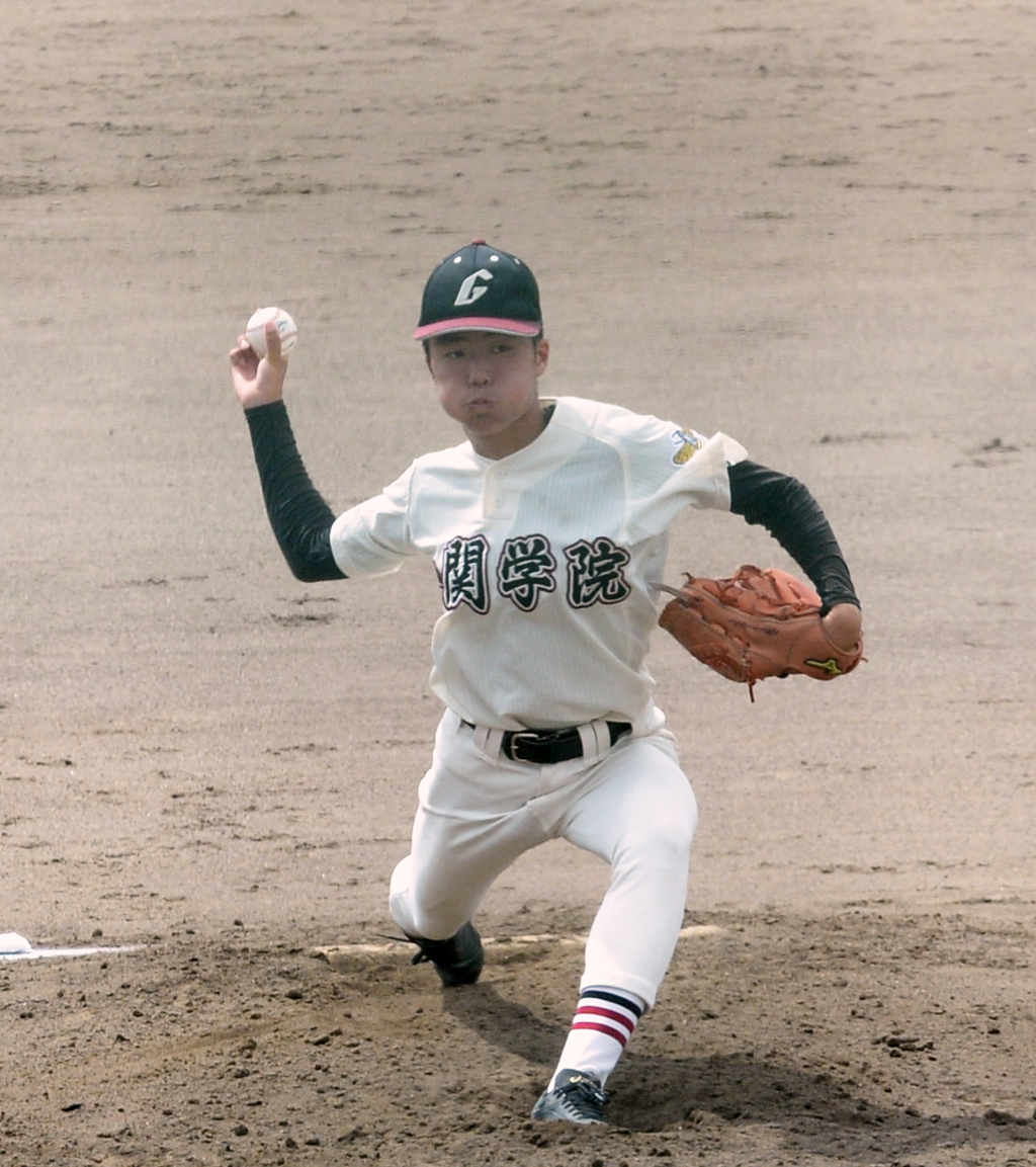 先発し4回5安打無失点と好投した一関学院・二本松（撮影・濱本神威）
