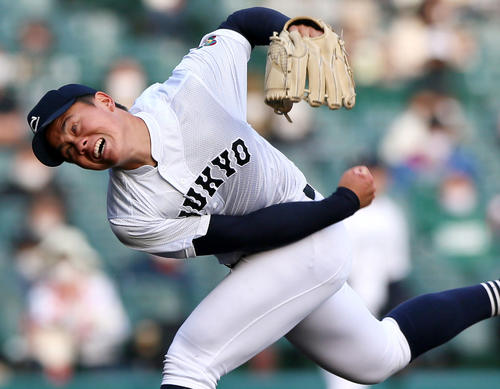 中京大中京の畔柳亨丞（2021年3月29日撮影）