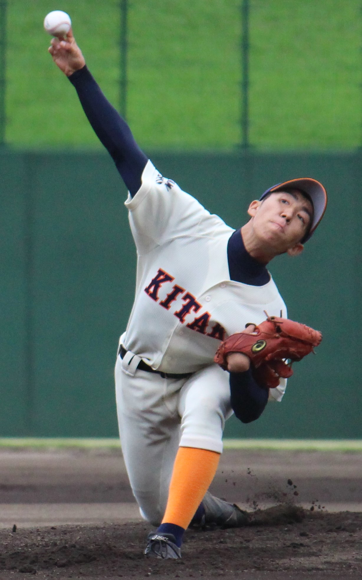 埼玉栄対大宮北　7回5安打1失点の大宮北・斎藤（撮影・古川真弥）