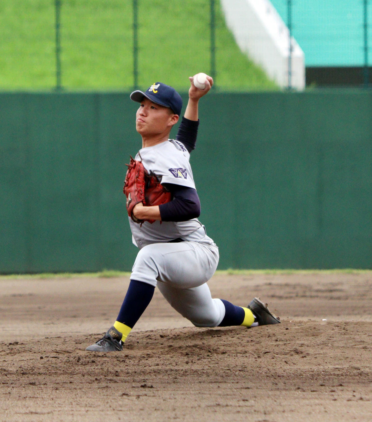 西武台対大宮　西武台先発の福本（撮影・関根直人）