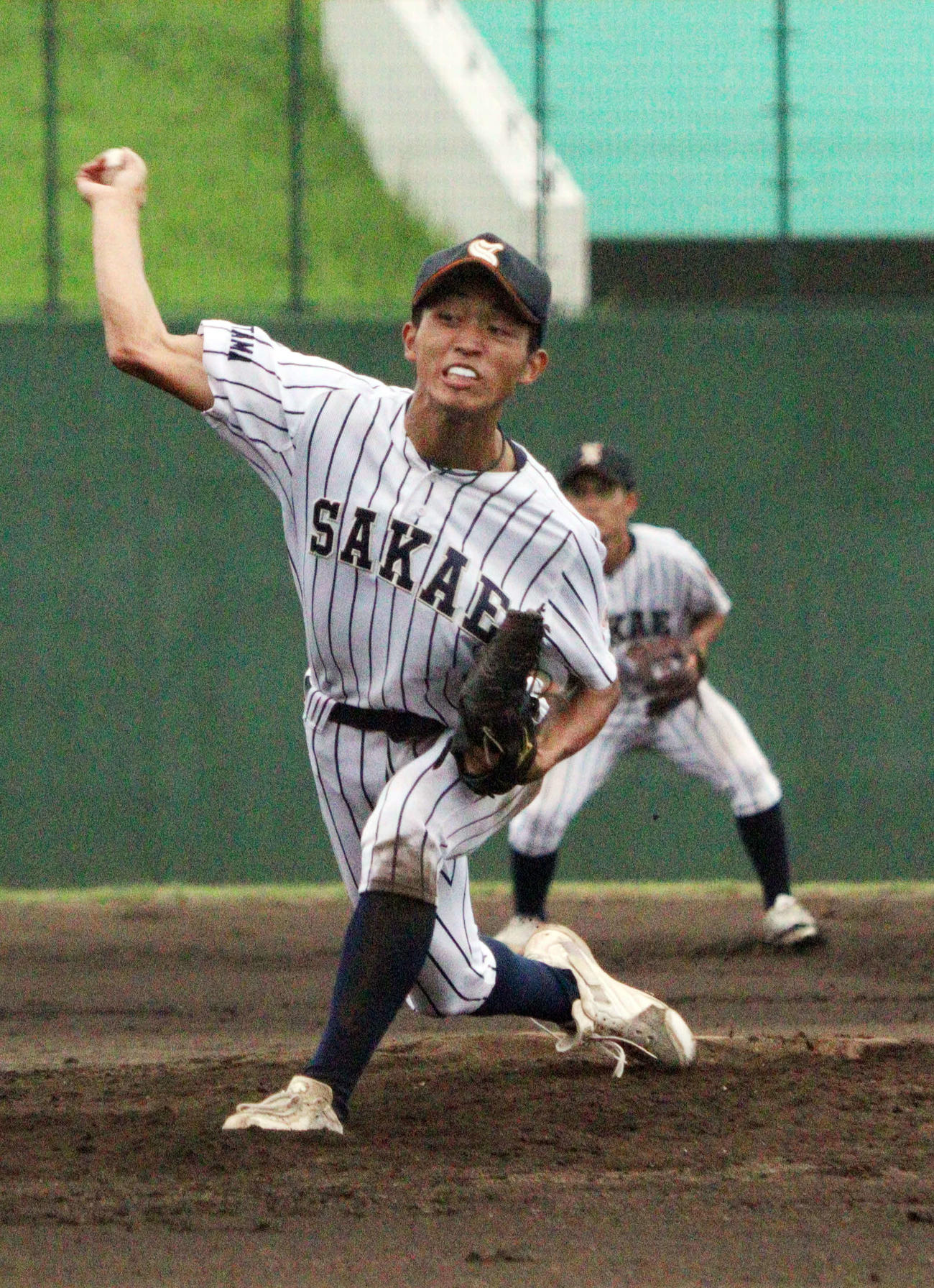 埼玉栄対大宮工　埼玉栄先発の三代（撮影・関根直人）