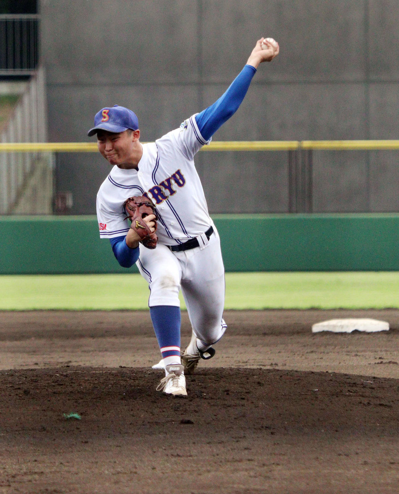 藤沢清流対霧が丘　藤沢清流先発の木島（撮影・関根直人）