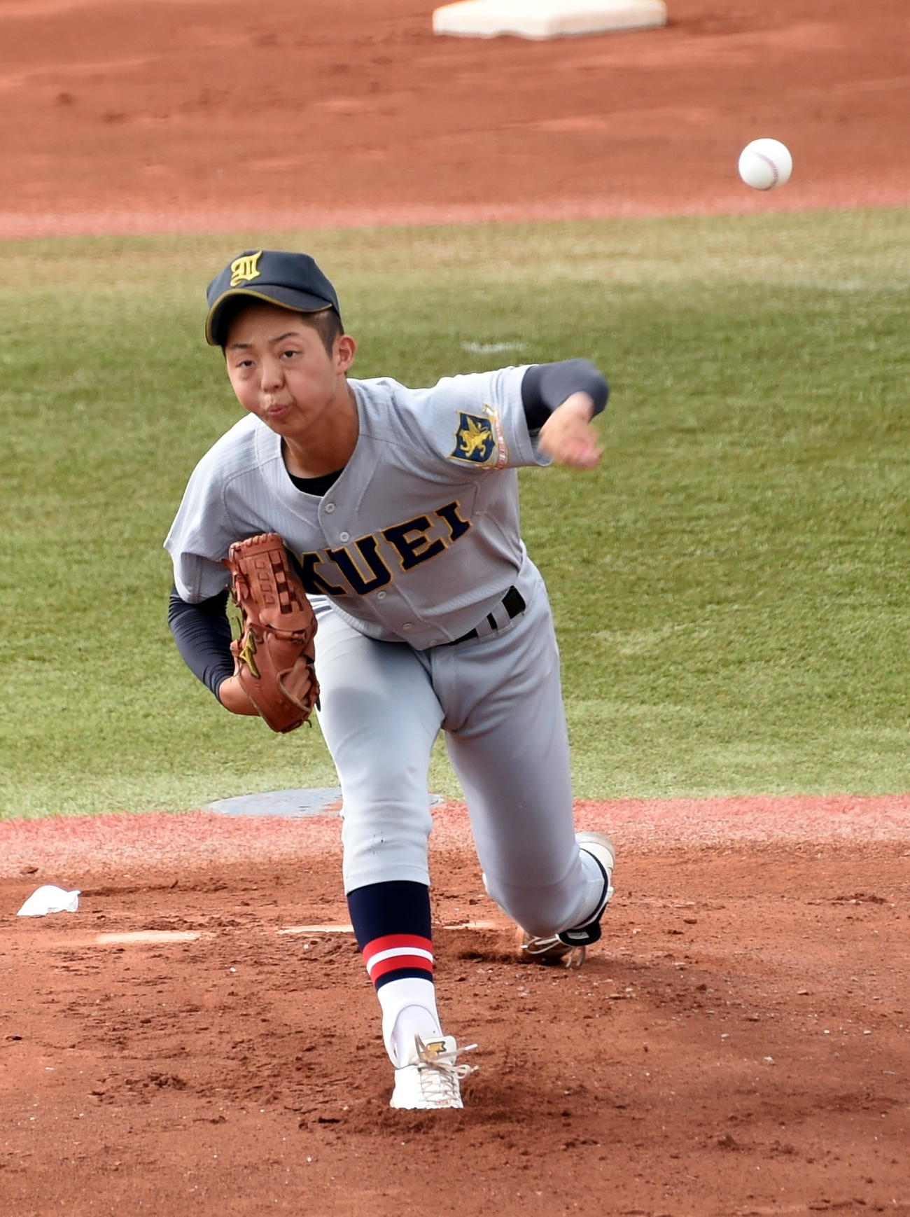 利府対仙台育英　力投する仙台育英先発・小林（撮影・山田愛斗）