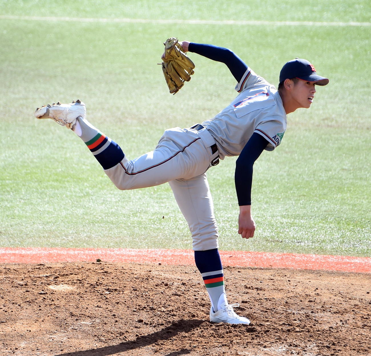八戸工大一対酒田南　先発した八戸工大一・広野（撮影・山田愛斗）