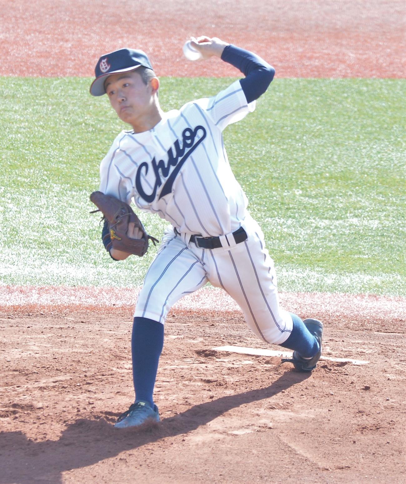 7回を2失点に抑えた山形中央・瀬野