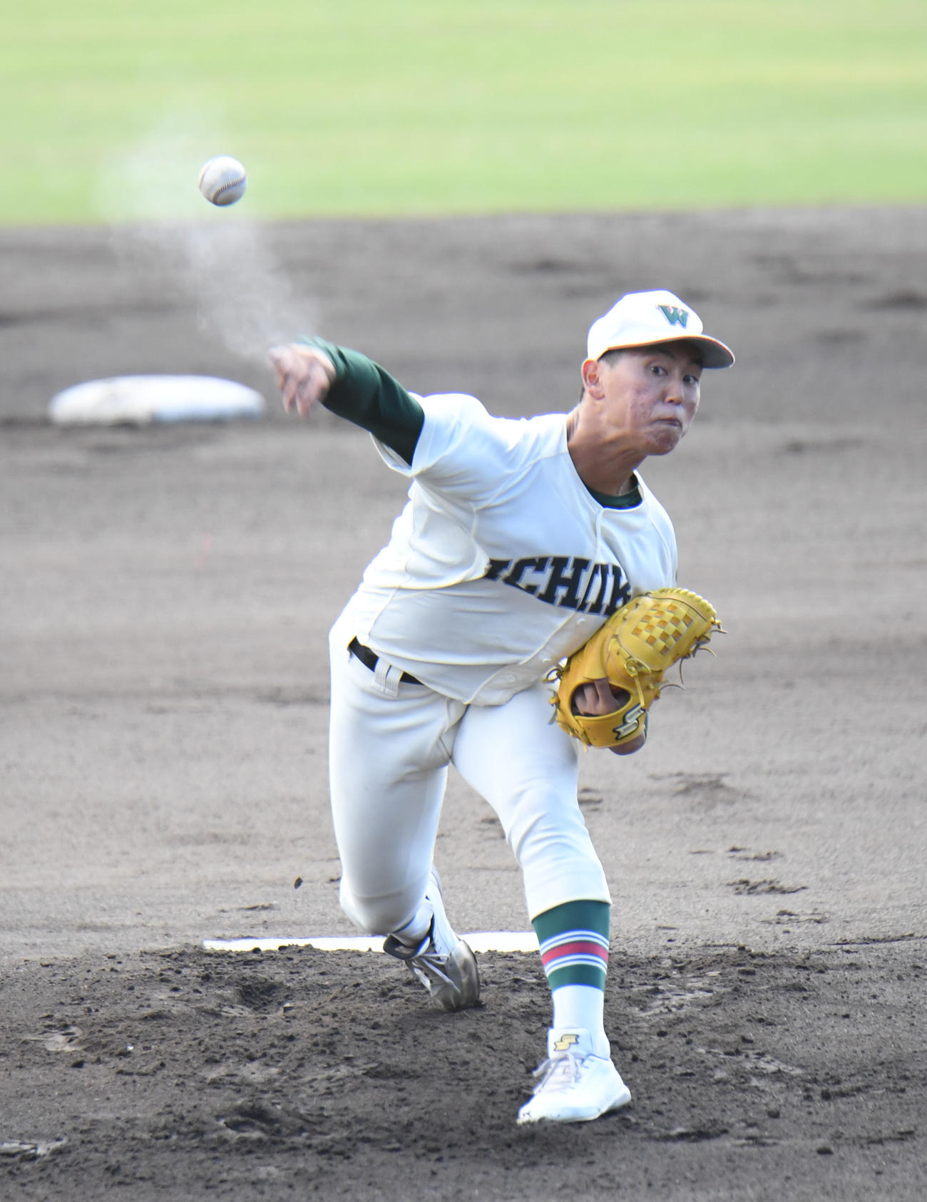 市和歌山対天理　市和歌山先発の米田天翼（撮影・滝沢美穂子）