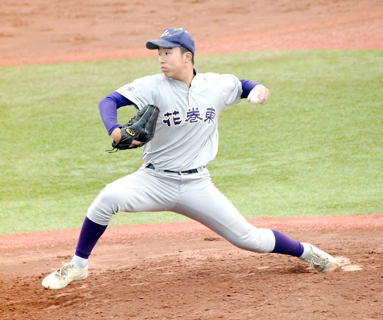 仙台育英対花巻東　先発した花巻東・万谷（撮影・山田愛斗）